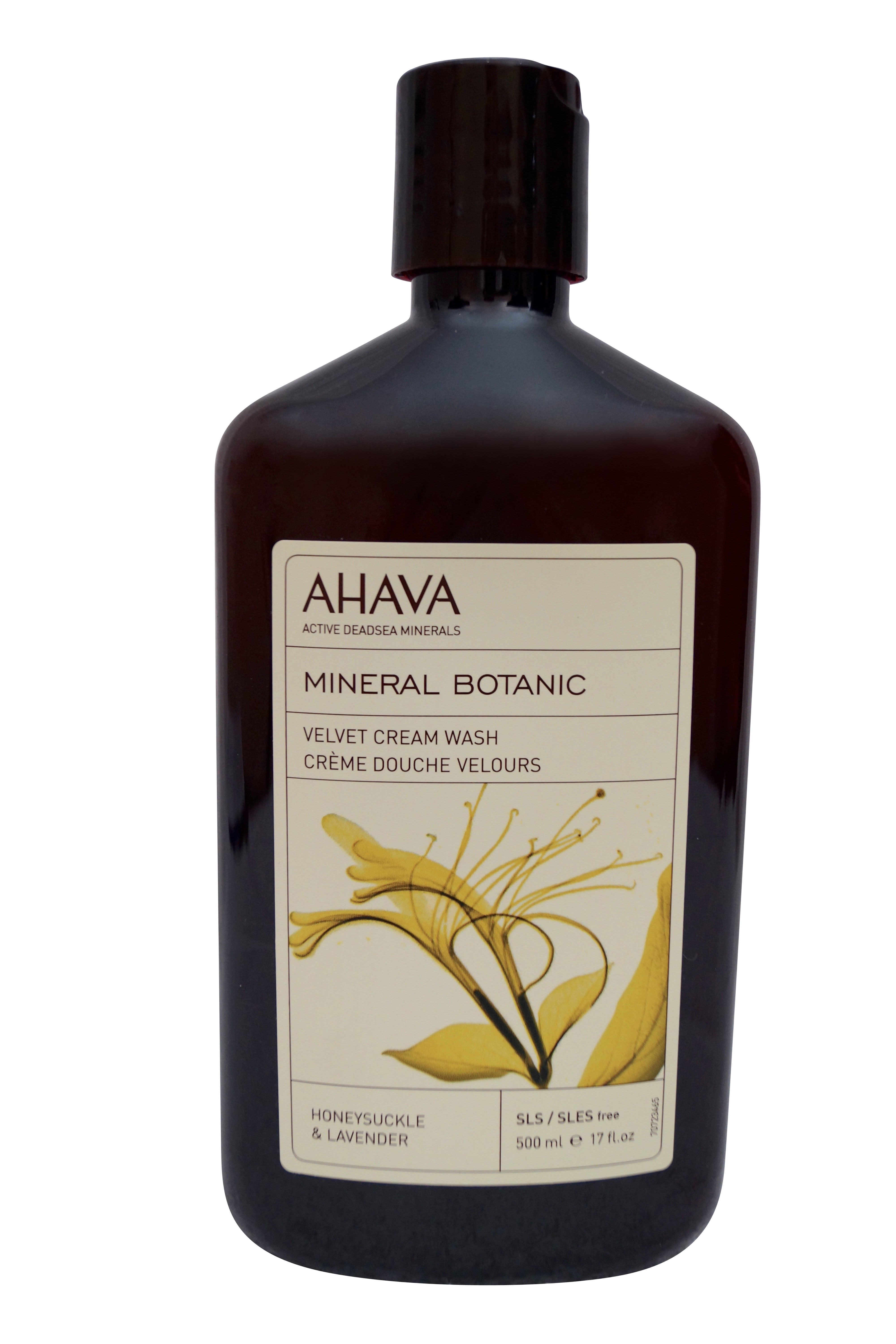 AHAVA Mineral Botanic Velvet Cream Wash Honeysuckle & Lavender 17 oz.