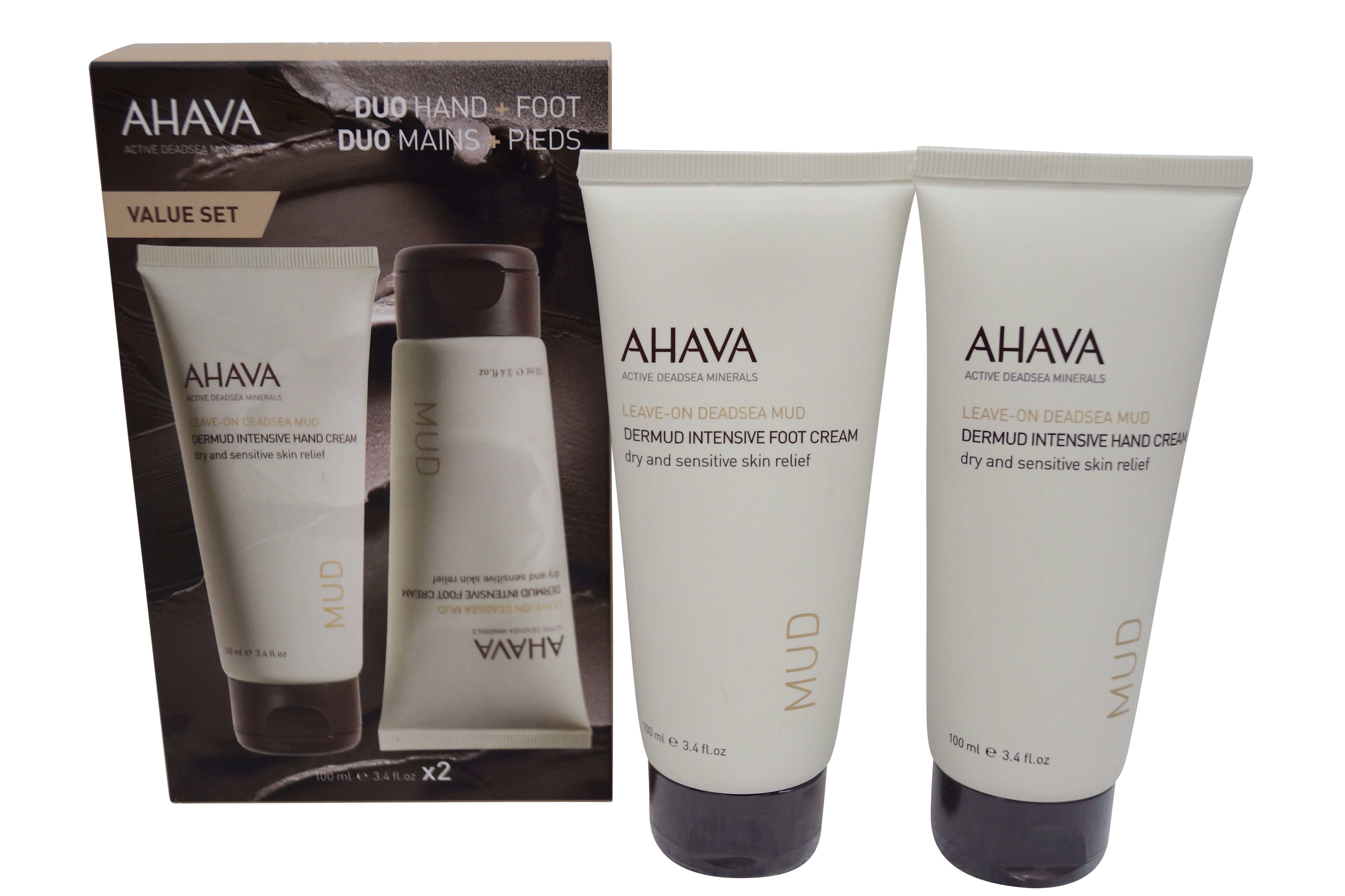 Ahava Dermud Intensive Hand and Foot Cream Duo, 3.4 oz.