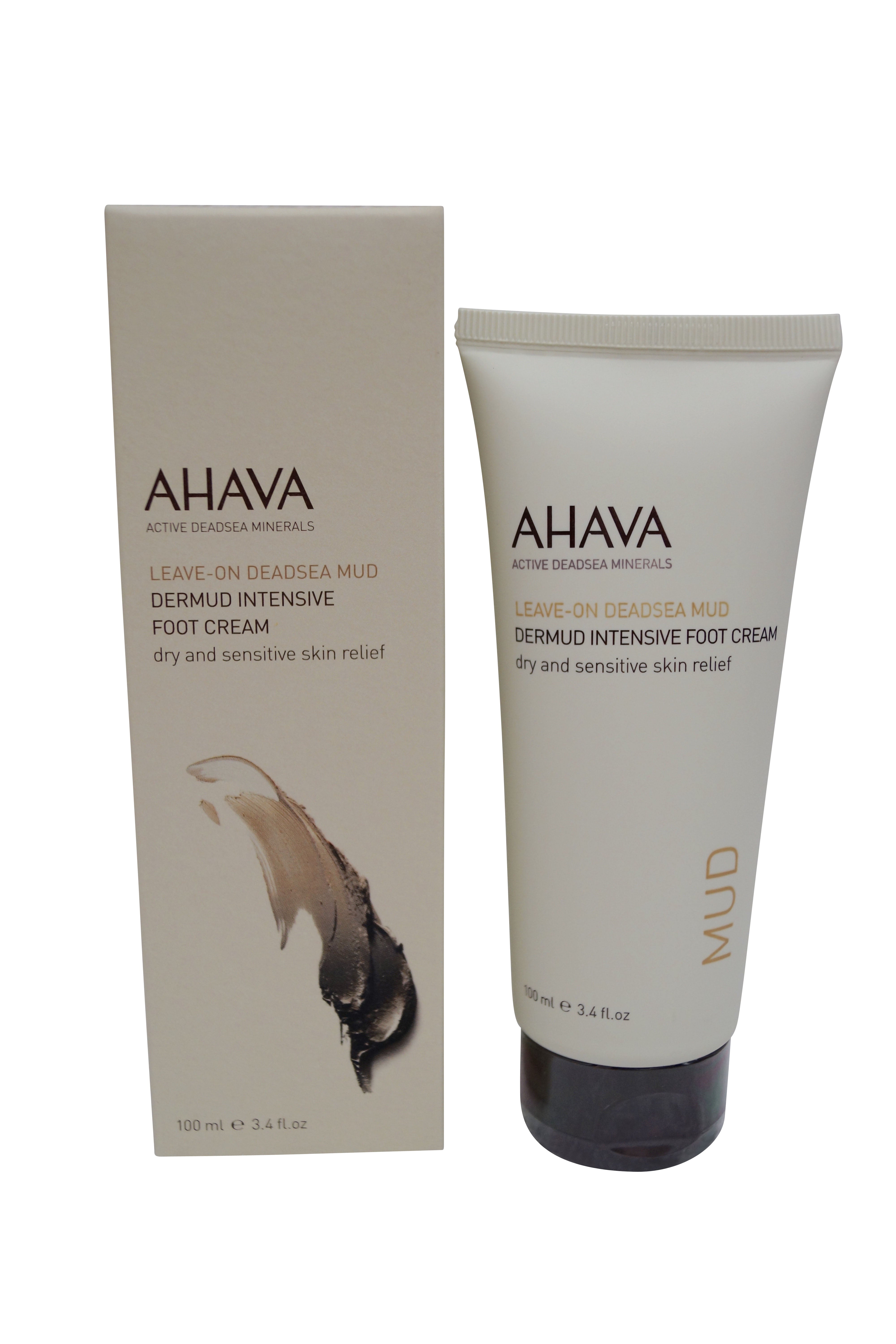 AHAVA Dead Sea Mud Dermud Intensive Foot Cream, 3.4 oz