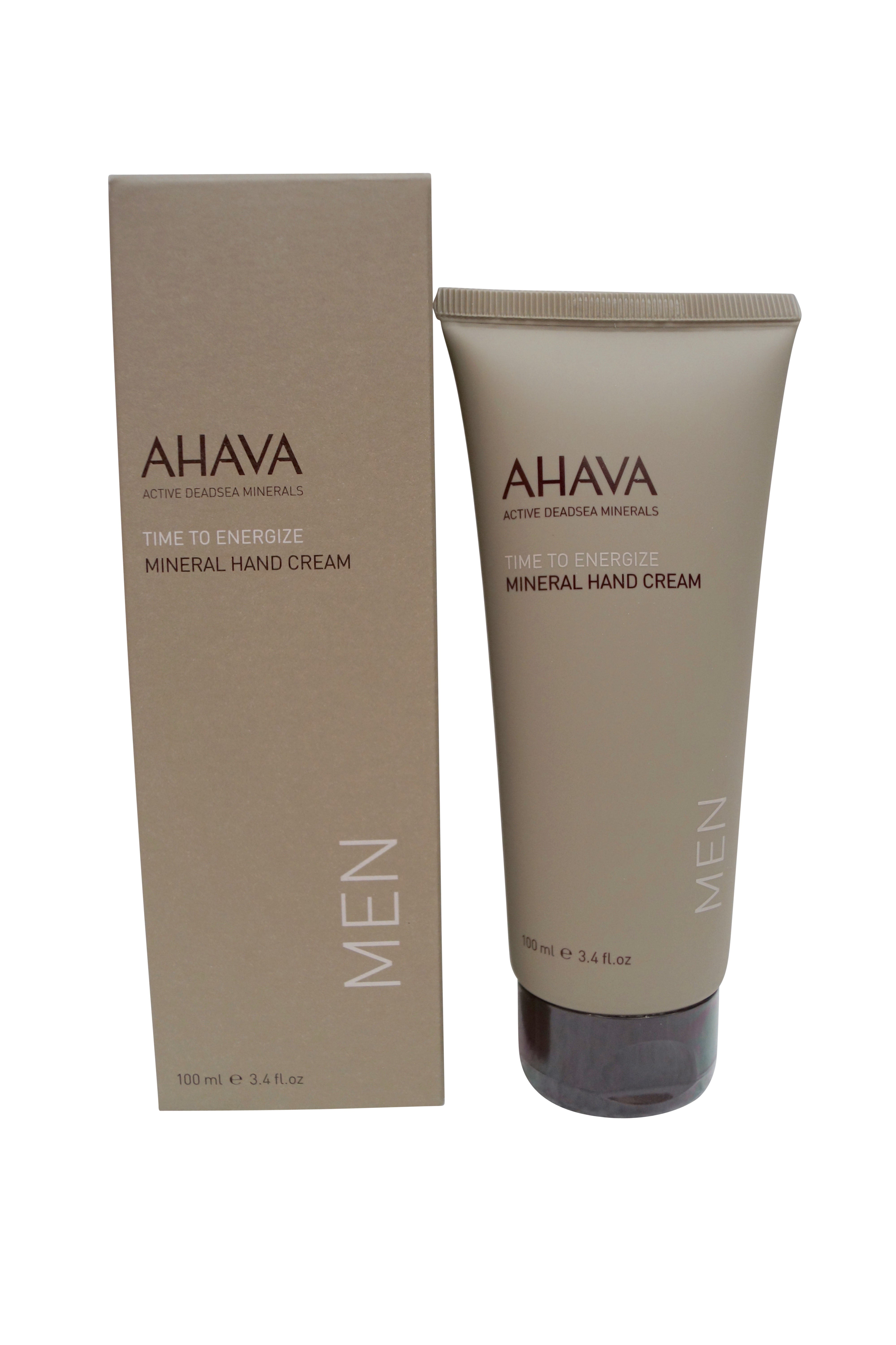 AHAVA Time to Energize Mineral Hand Cream for Men, 3.4 fl. oz.