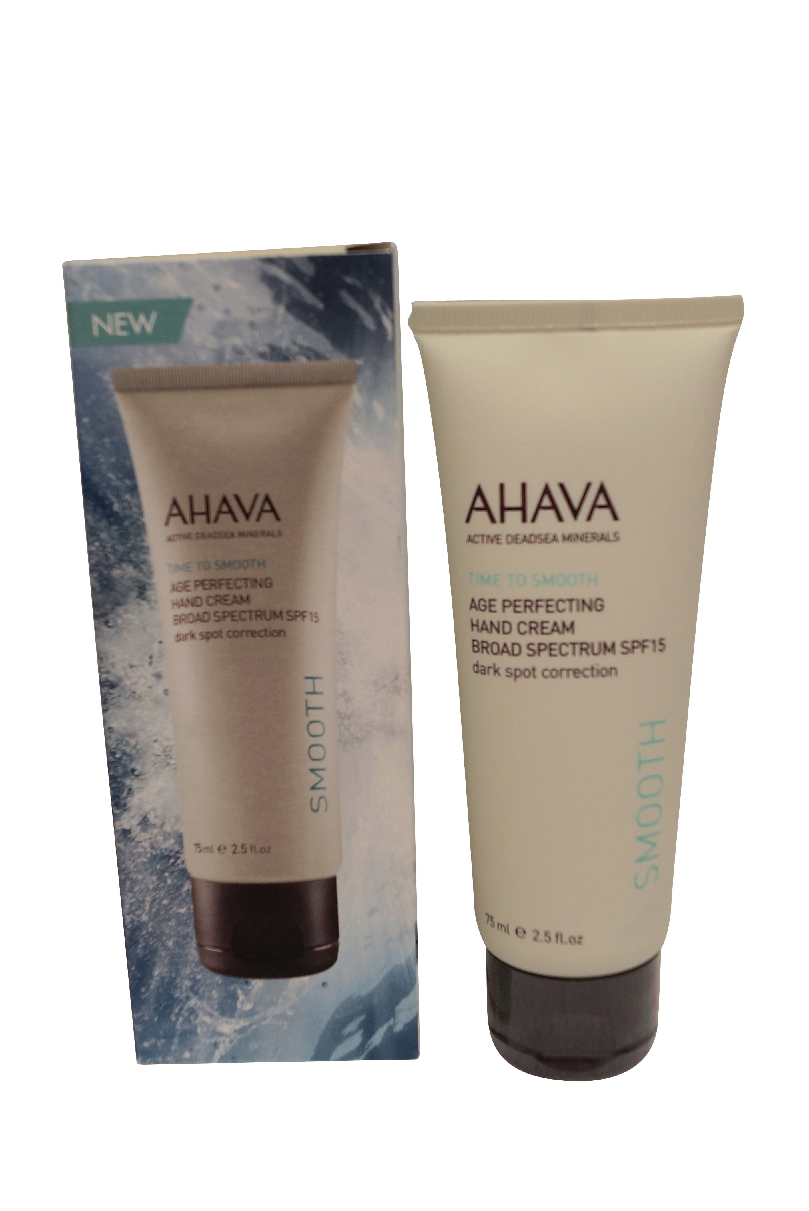 AHAVA Time to Smooth Age Perfecting Hand Cream, Broad Spectrum SPF15, 2.5 fl. oz.