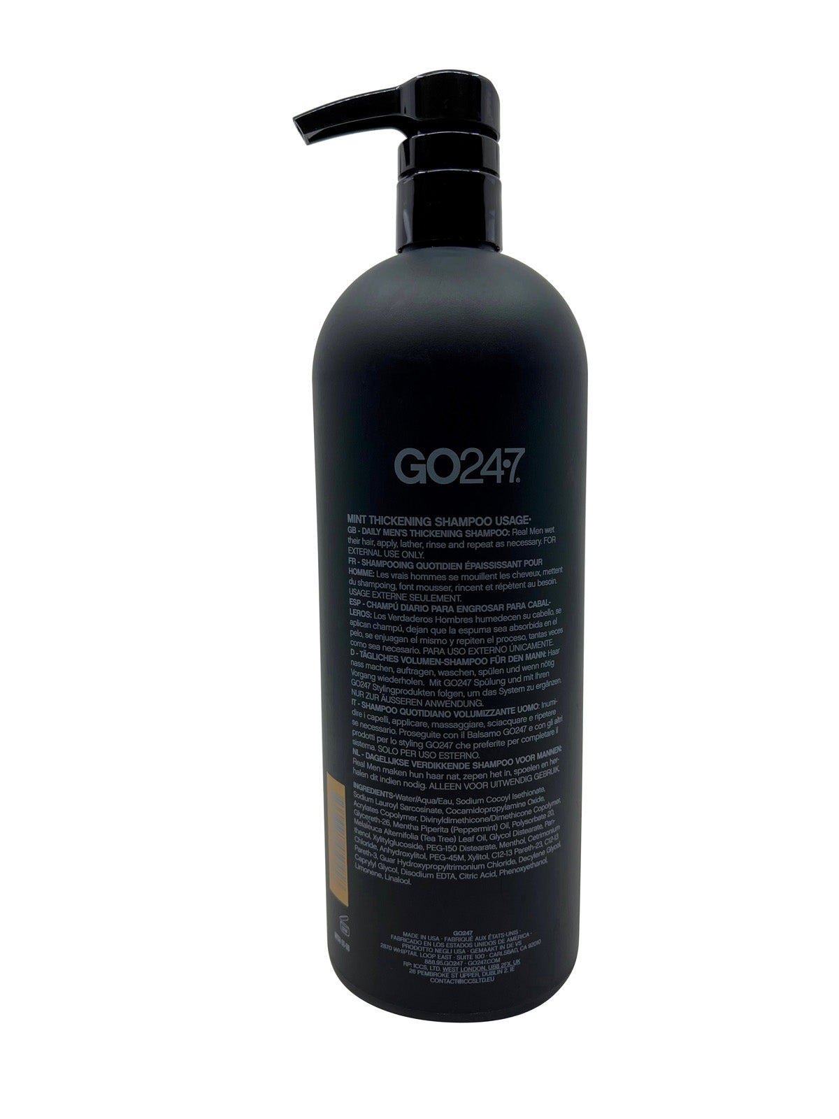 GO247 Real Men Mint Thickening Shampoo 33.8 OZ