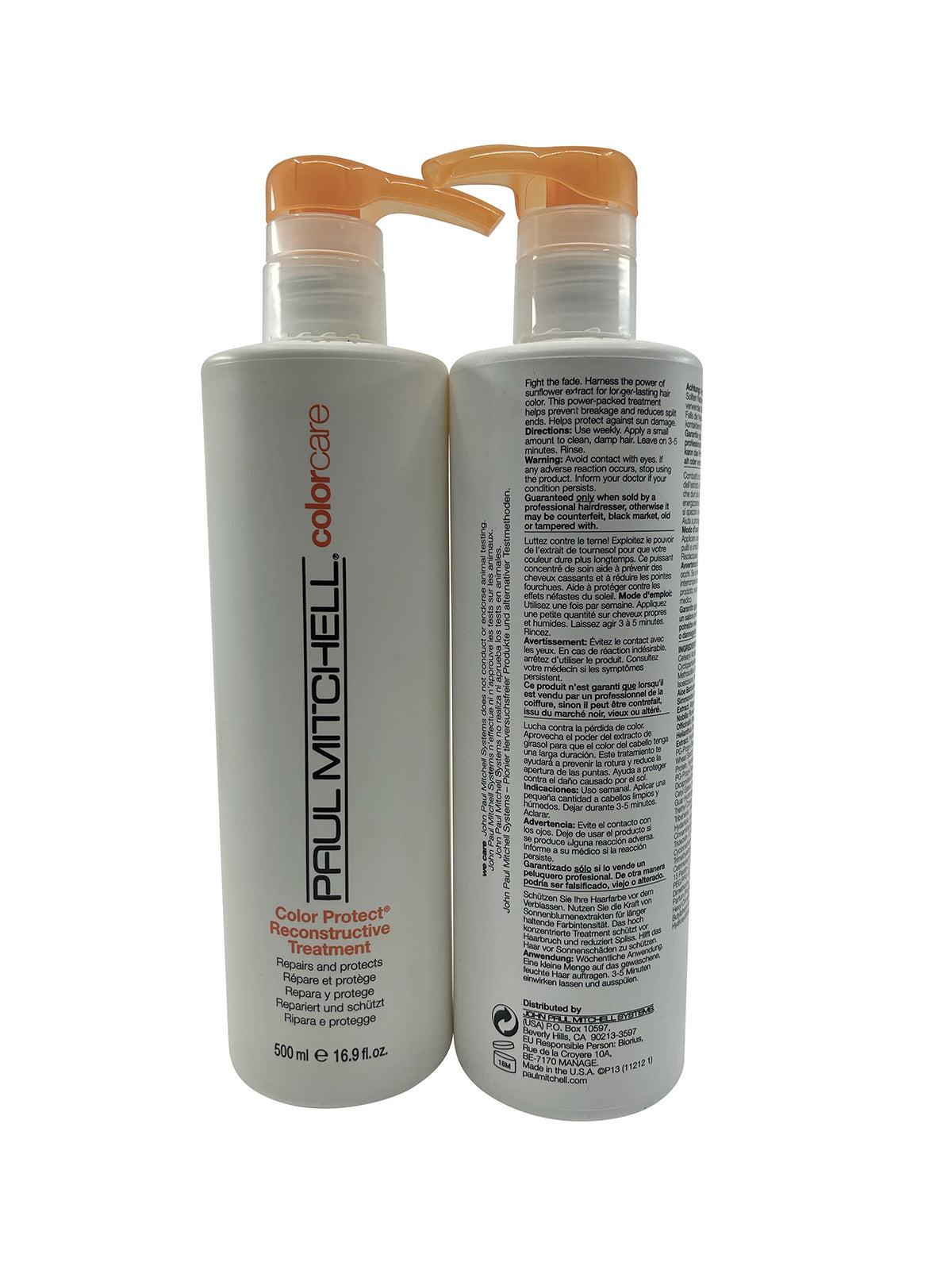 Paul Mitchell Color Protect Reconstructive Treatment 16.9 OZ Set of 2