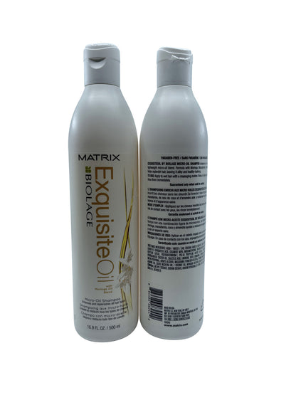 Matrix Biolage Micro Oil Shampoo Moringa Oil All Hair Types 16.9 OZ Set of 2