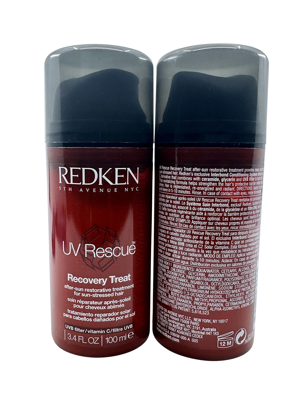 Redken UV Rescue Recovery Treat After Sun Restorative Treatment 3.4 OZ Set of 2