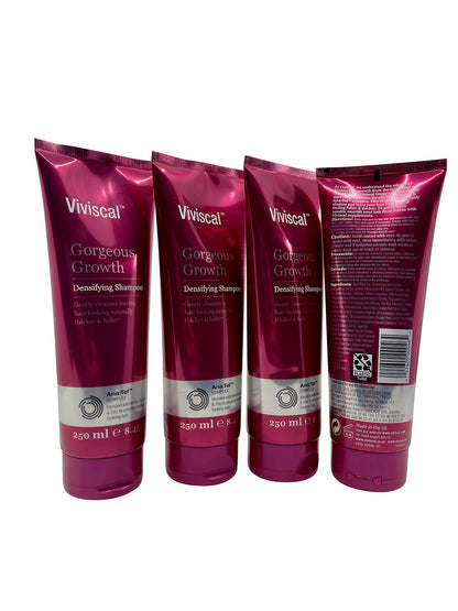 4 Pack Viviscal Gorgeous Growth Densifying Shampoo 8.45 Ounces each