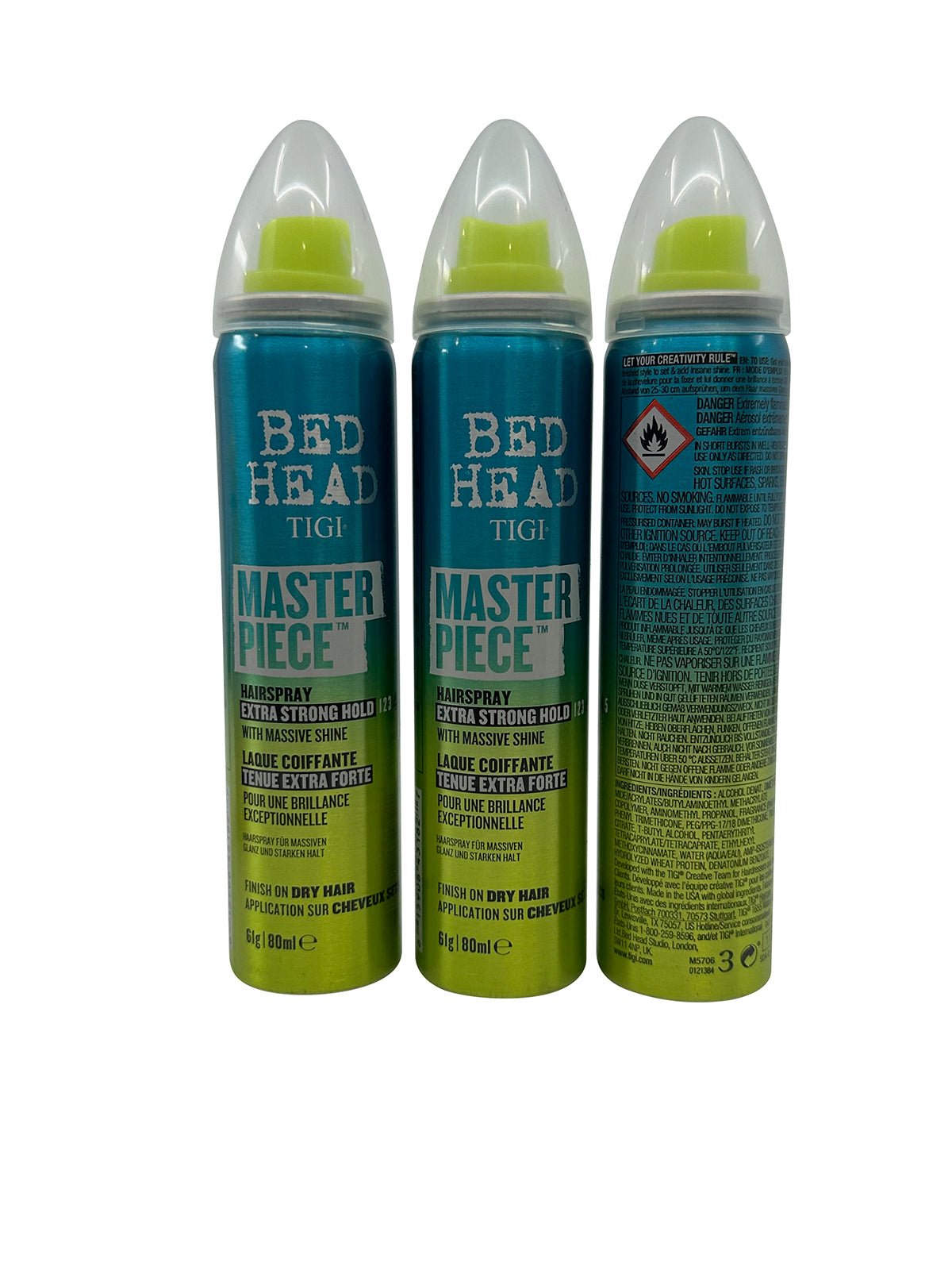 TIGI Bed Head Master Piece Hairspray Extra Strong Hold 2.7 OZ Pack of 3