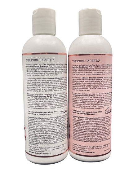 Ouidad Advanced Climate Control Defrizzing Shampoo & Conditioner Set Each 8.5 OZ