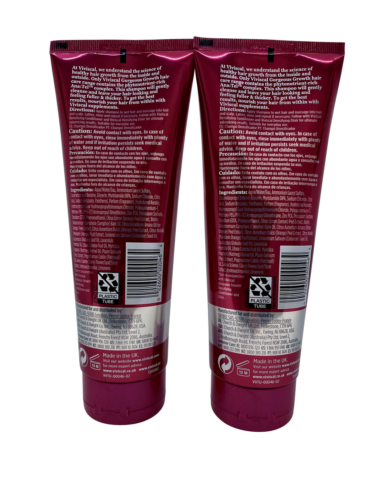 Viviscal Gorgeous Growth Densifying Shampoo 8.45 OZ set of 2