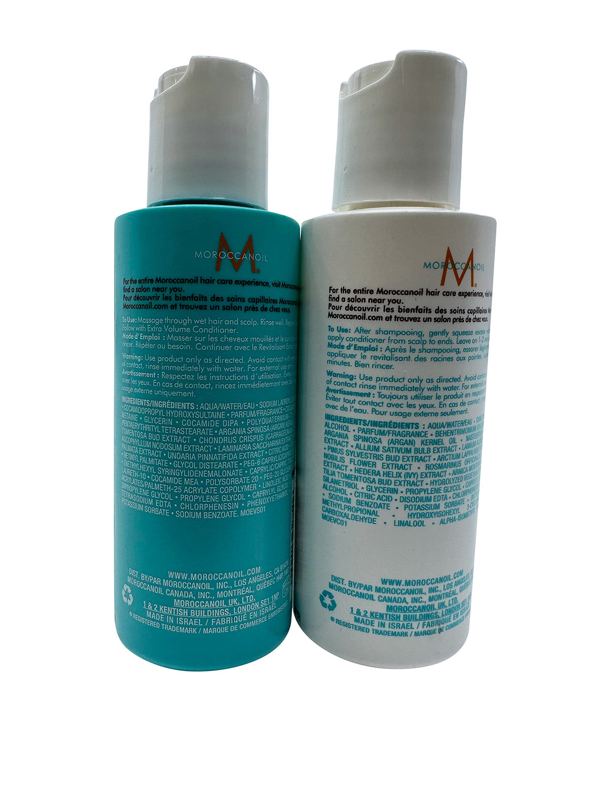 Moroccanoil Extra Volume Shampoo & Conditioner Fine Hair 2.4 OZ