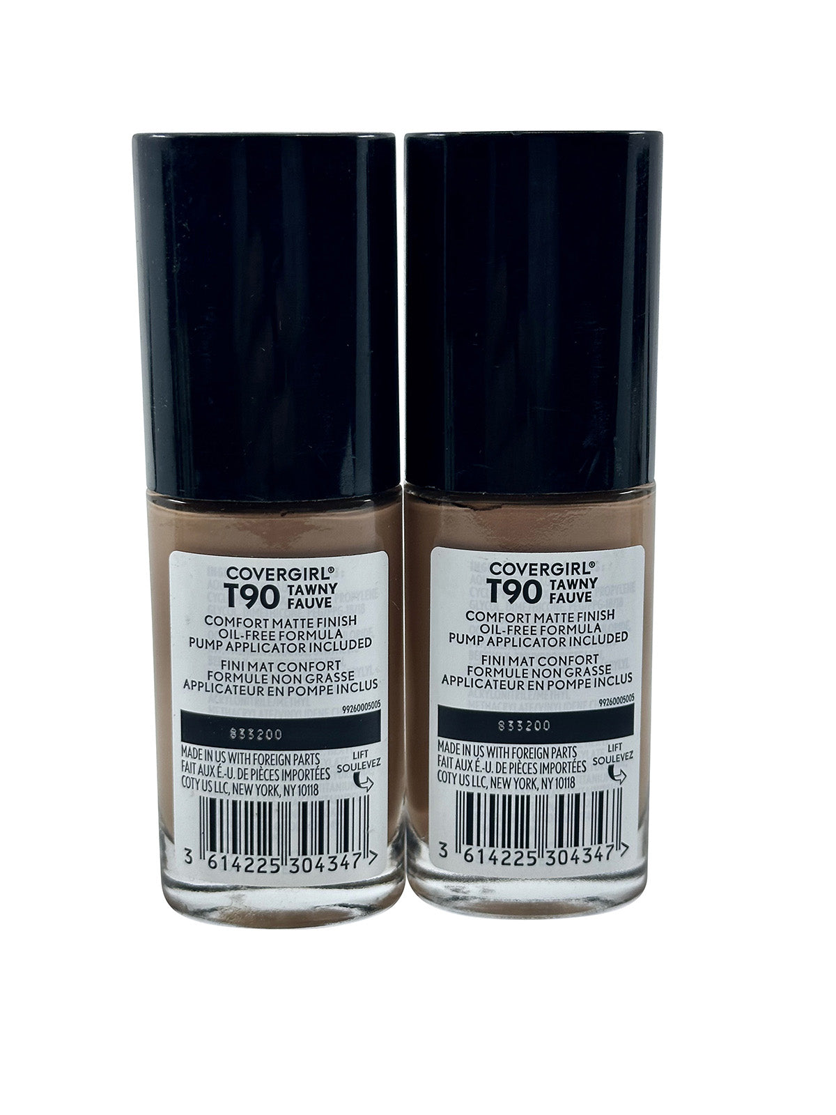 Cover Girl True Blend Matte Made Foundation T90 Tawny Fauve 1 OZ Set of 2