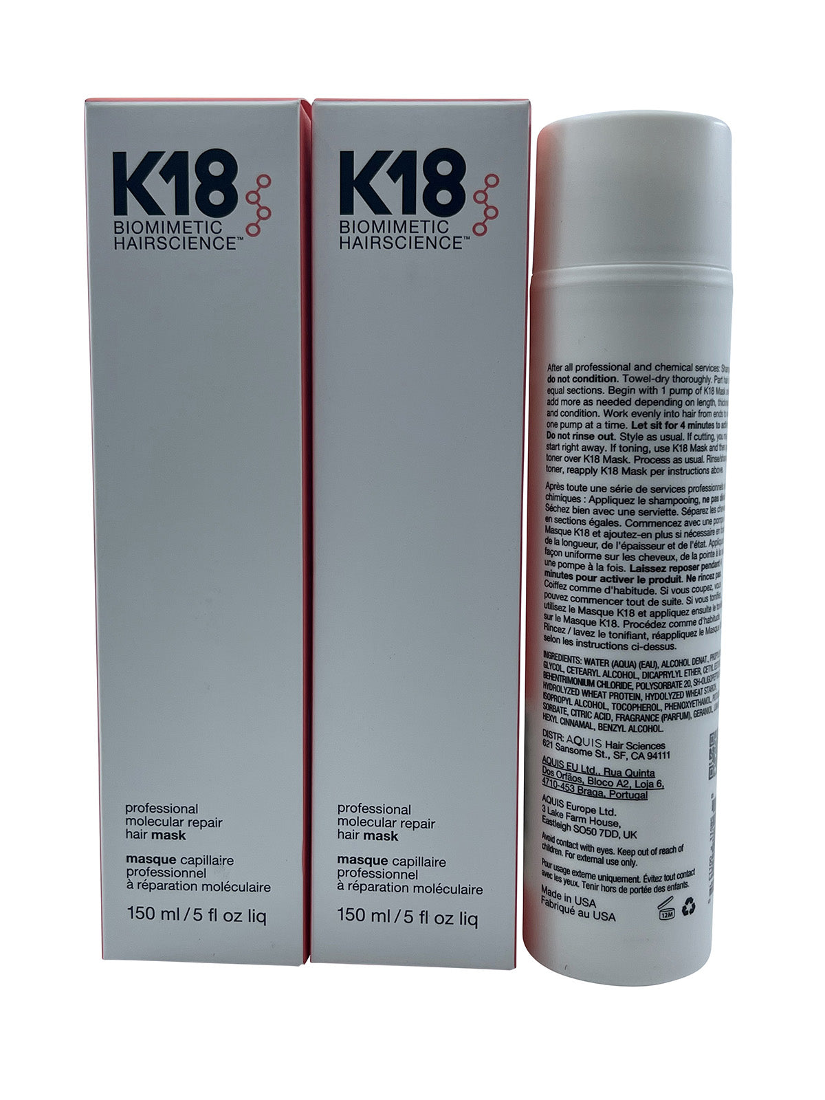 K18 Biometric Hairscience Professional Molecular Repair Hair Mask 5 OZ Set of 2