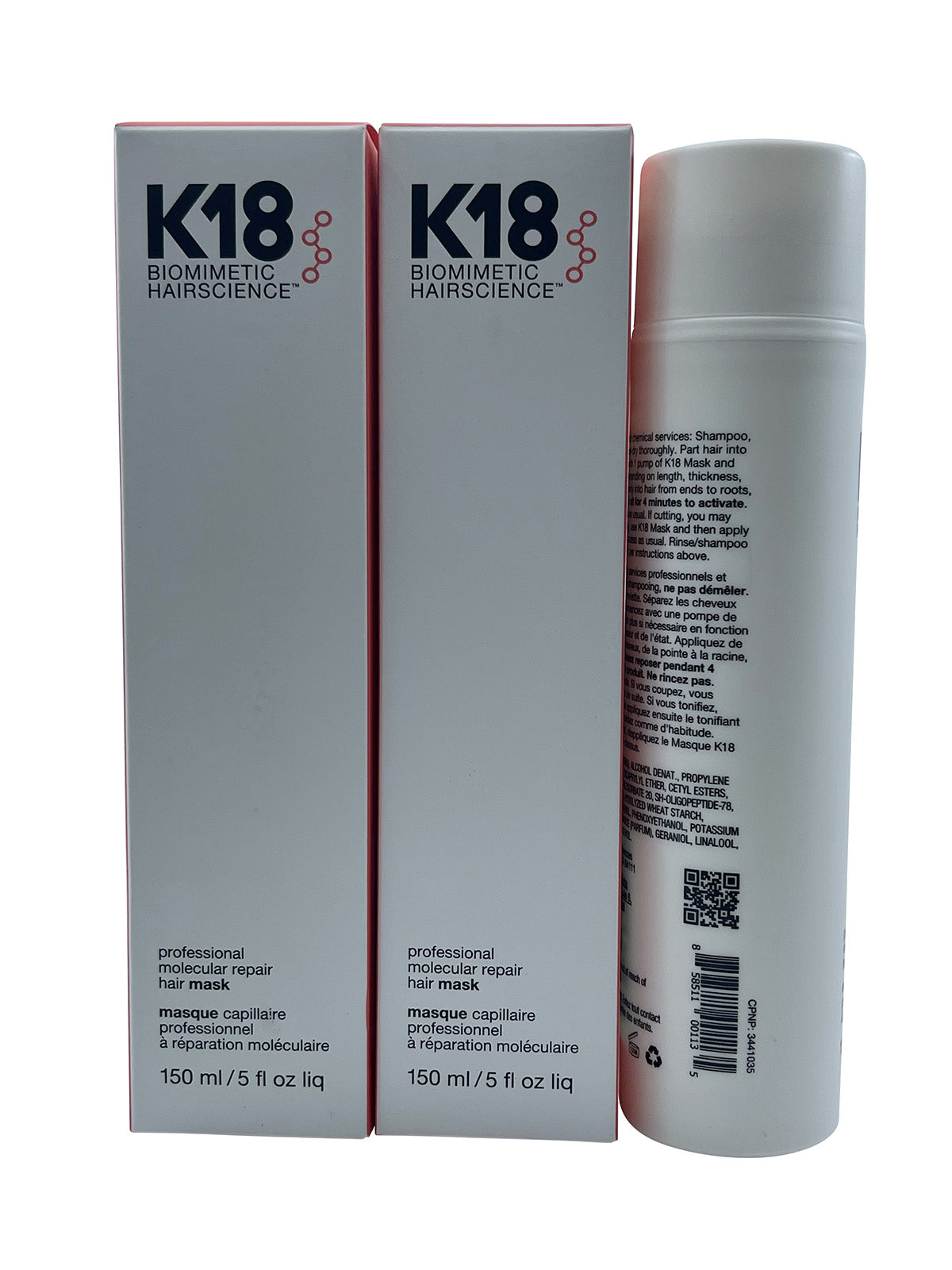 K18 Biometric Hairscience Professional Molecular Repair Hair Mask 5 OZ Set of 2