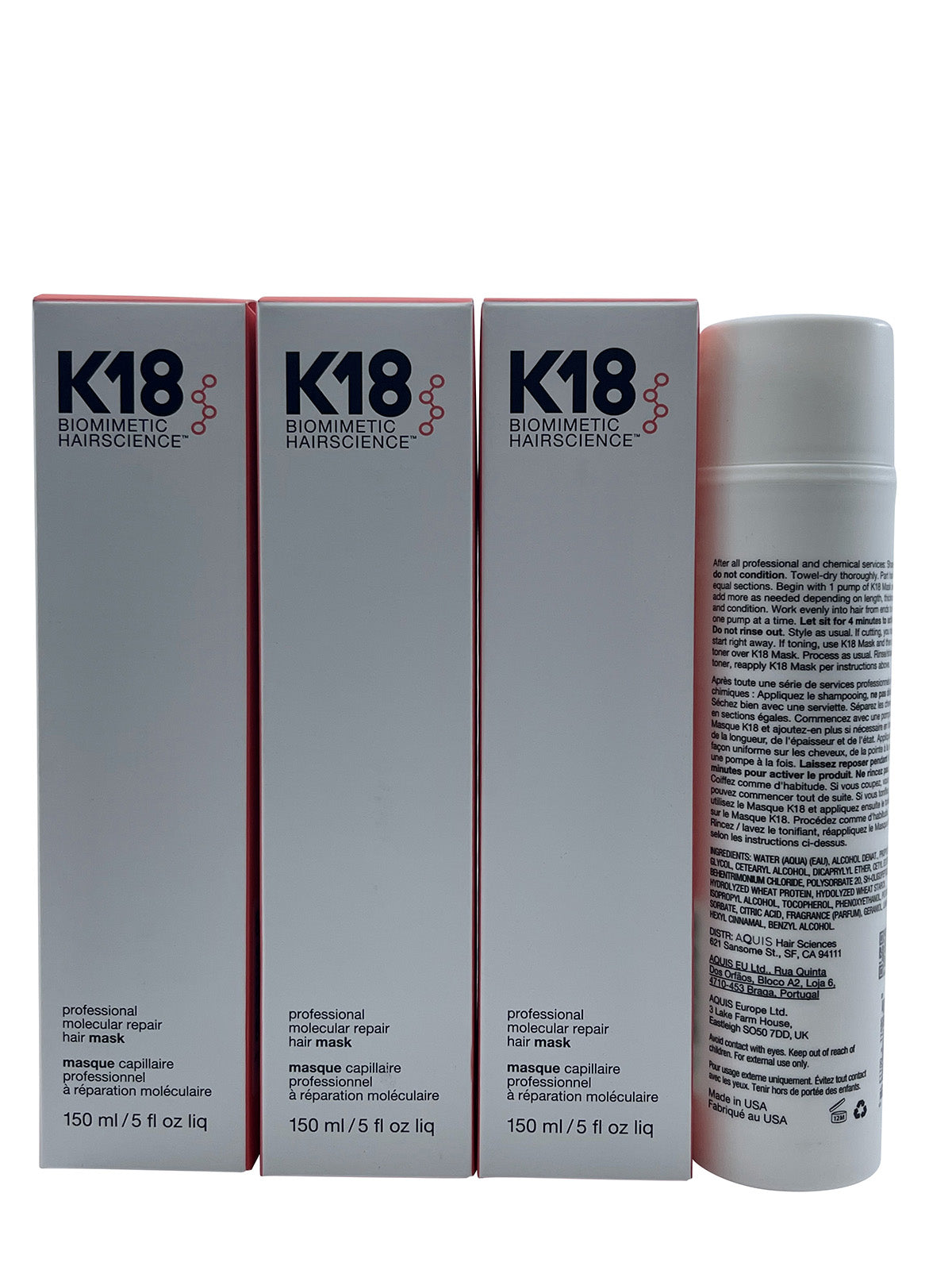 K18 Biometric Hairscience Professional Molecular Repair Hair Mask 5 OZ Set of 3