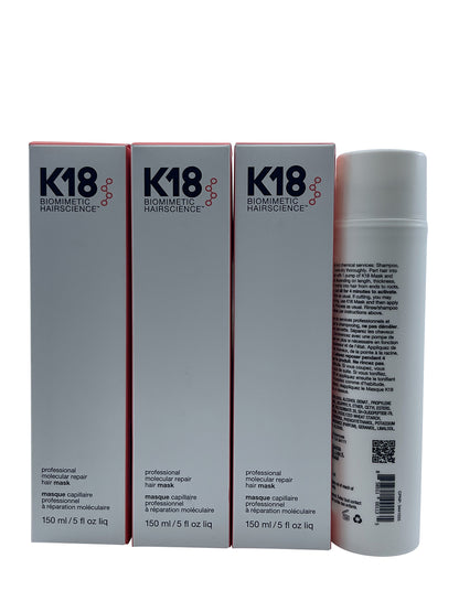 K18 Biometric Hairscience Professional Molecular Repair Hair Mask 5 OZ Set of 3