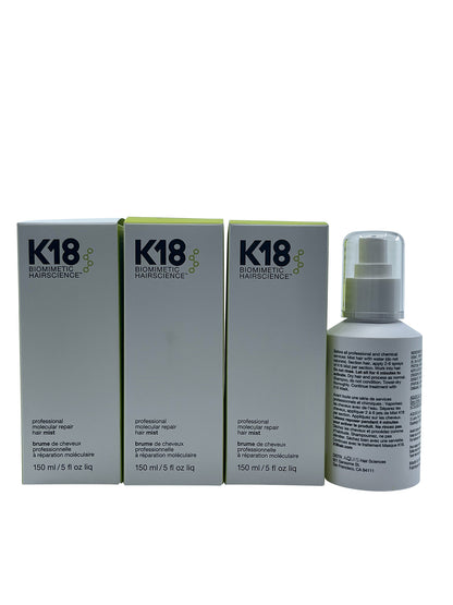 K18 Biometric Hairscience Professional Molecular Repair Hair Mist 5 OZ Set of 3