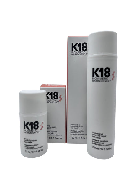 K18 Molecular Repair Hair Mask 1.7 OZ & Molecular Repair Hair Mask 5 OZ