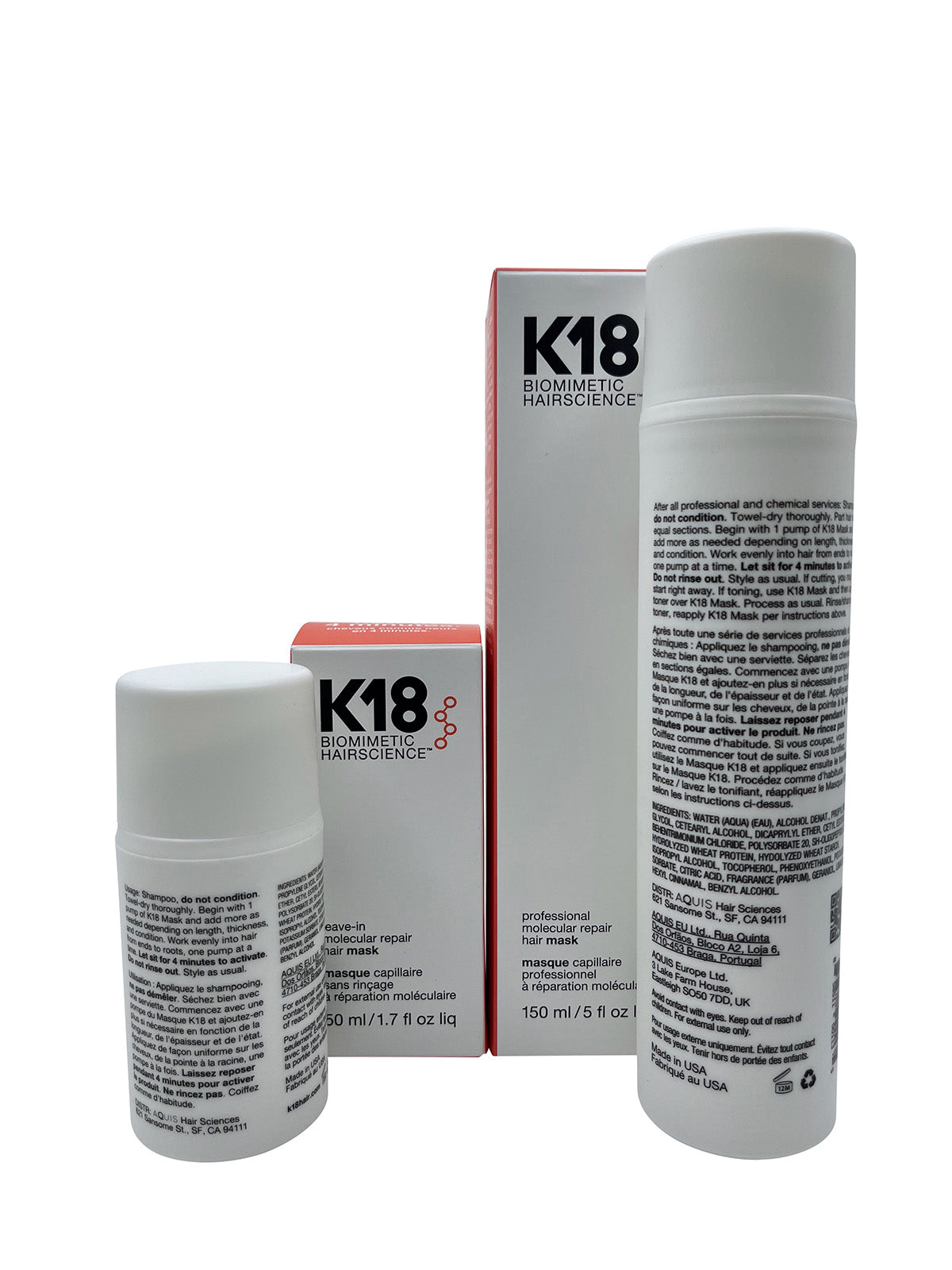 K18 Molecular Repair Hair Mask 1.7 OZ & Molecular Repair Hair Mask 5 OZ