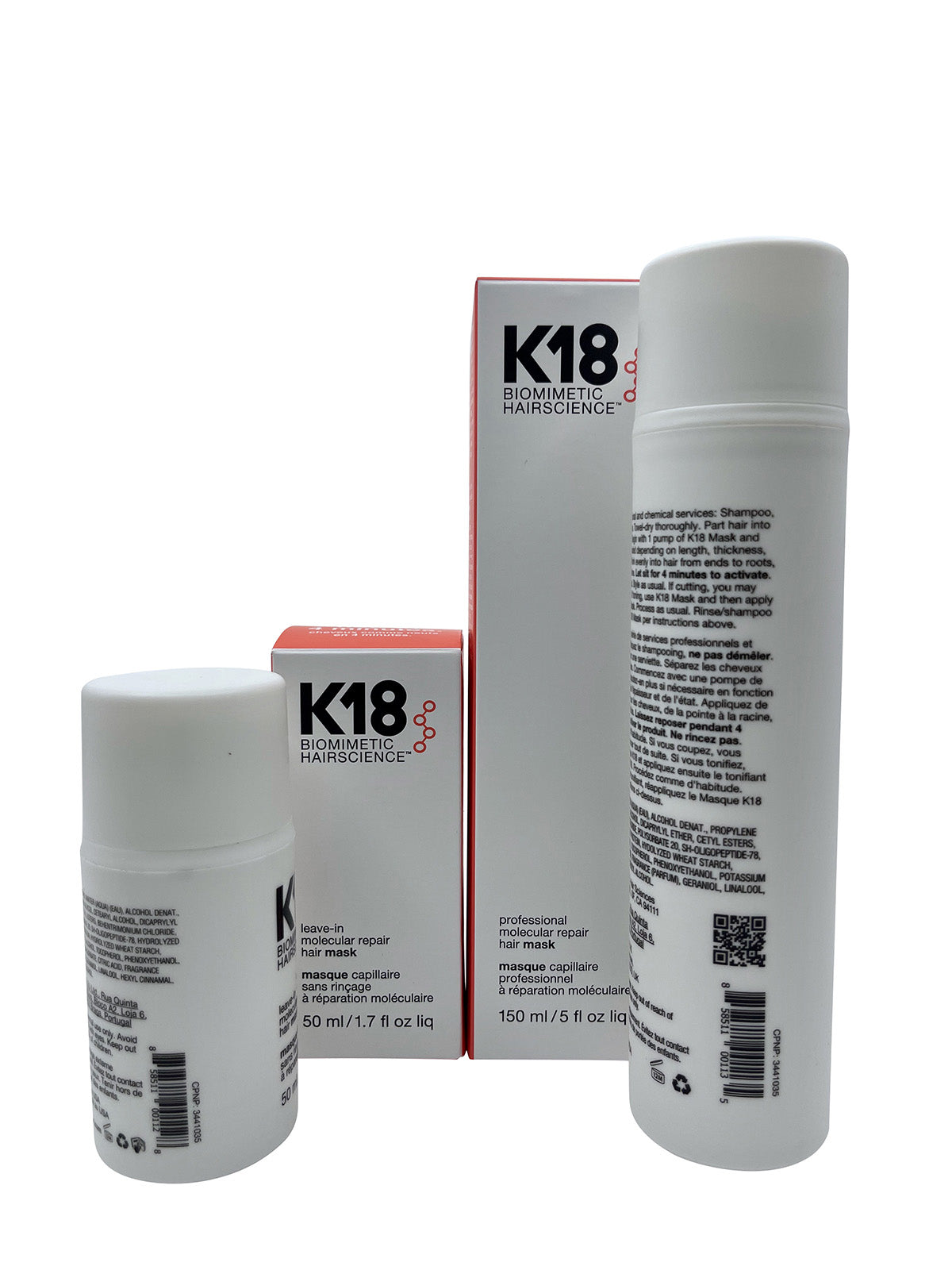 K18 Molecular Repair Hair Mask 1.7 OZ & Molecular Repair Hair Mask 5 OZ