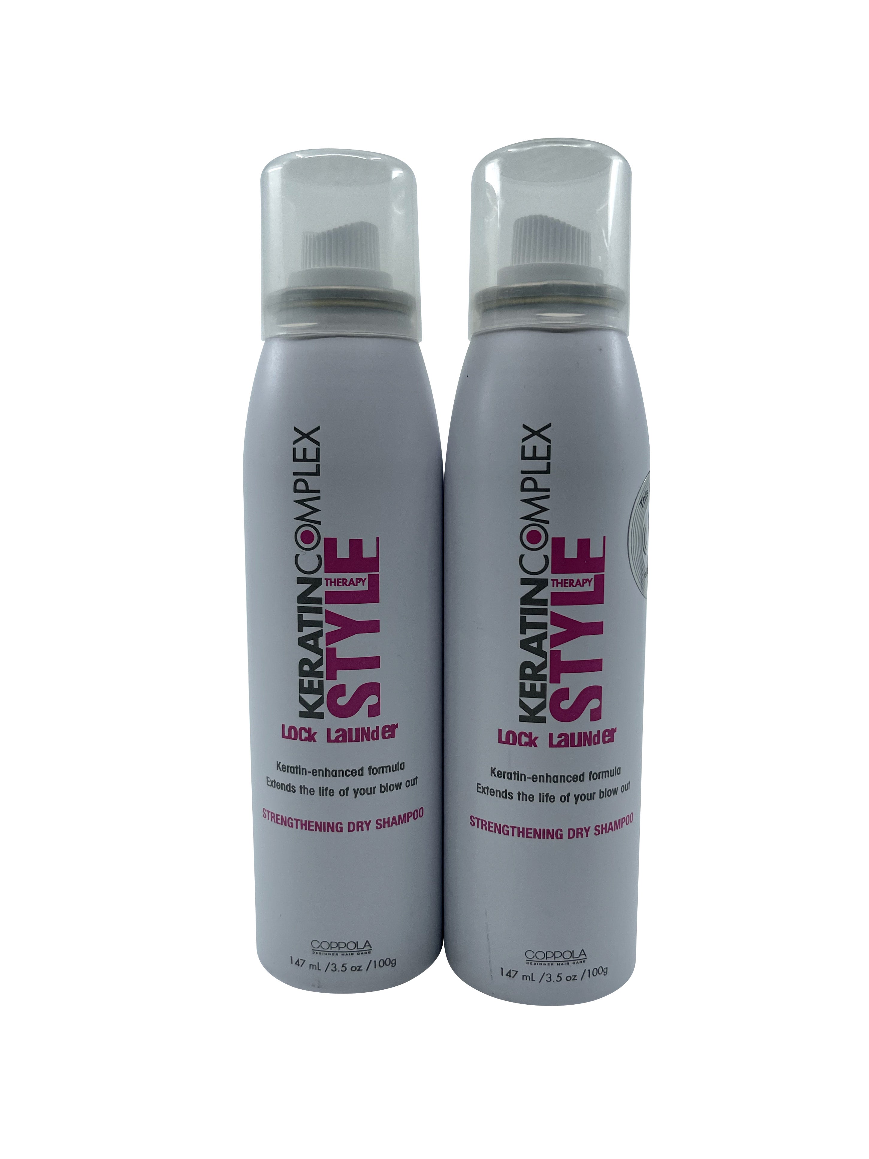 Keratin Complex Style Therapy Lock Launder  Dry Shampoo 3.5 oz Set of 2