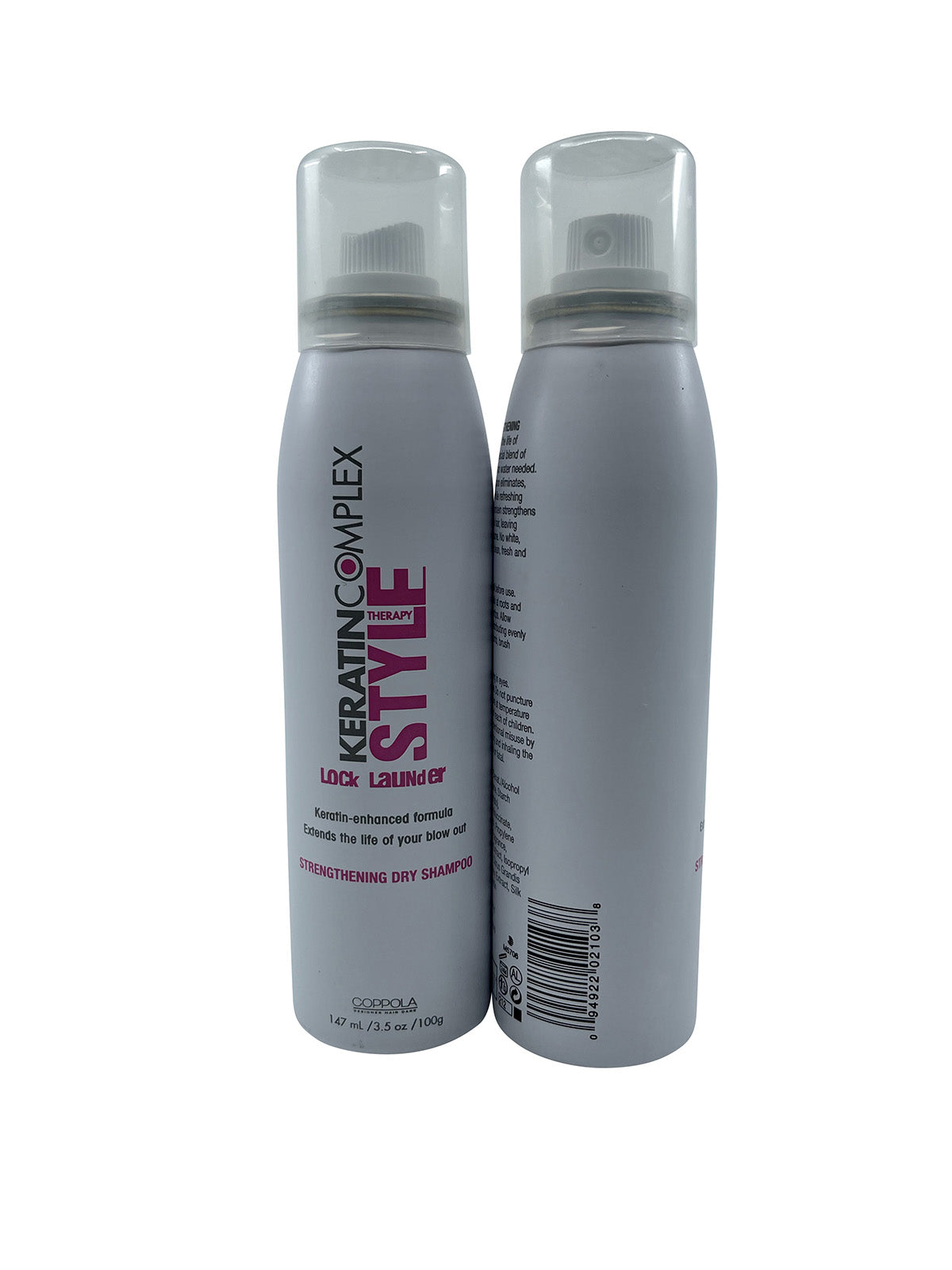 Keratin Complex Style Therapy Lock Launder  Dry Shampoo 3.5 oz Set of 2