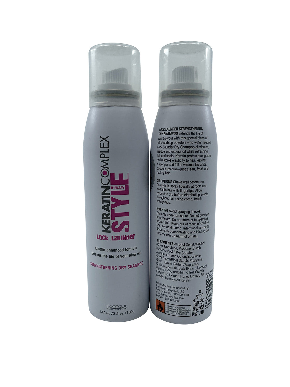 Keratin Complex Style Therapy Lock Launder  Dry Shampoo 3.5 oz Set of 2