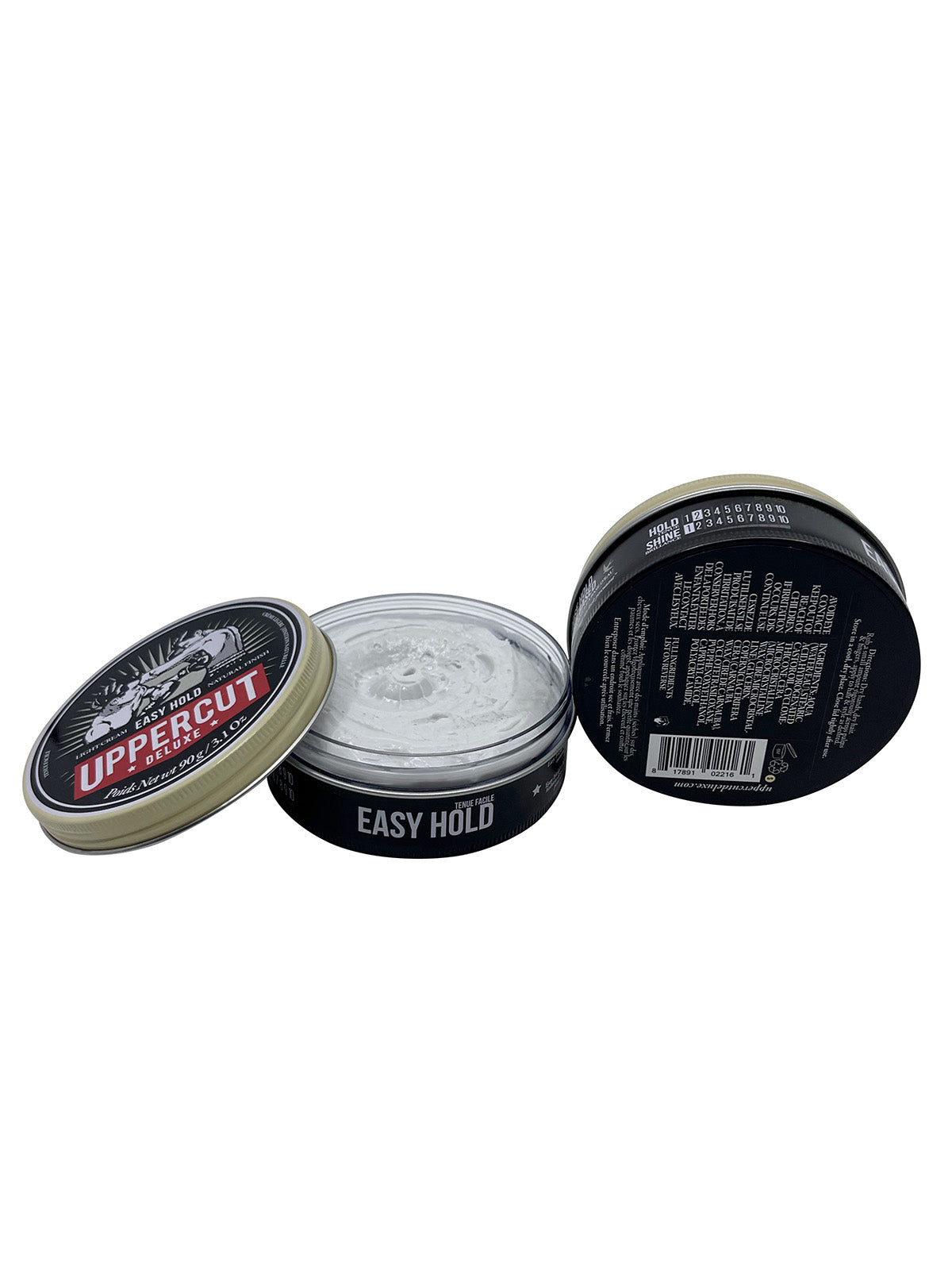 Uppercut Deluxe Light Cream Easy Hold Natural Finish 3.1 OZ Set of 2