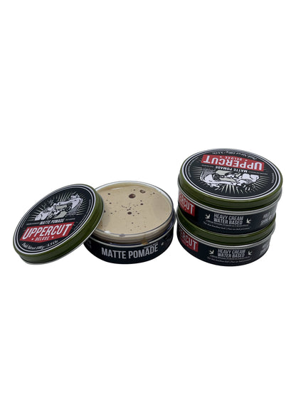 Uppercut Deluxe Matte Pomade Medium Hold No Shine 3.5 OZ Set of 3