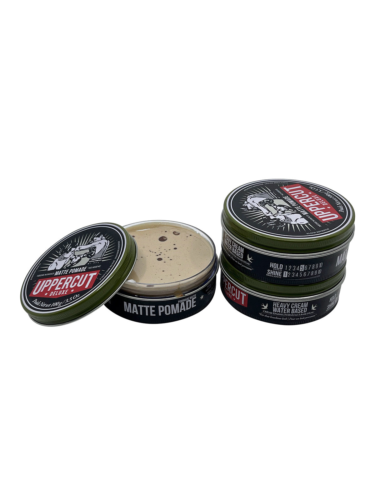 Uppercut Deluxe Matte Pomade Medium Hold No Shine 3.5 OZ Set of 3