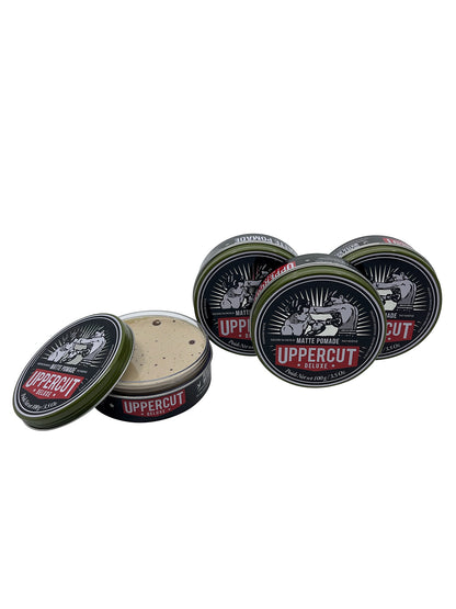 Uppercut Deluxe Matte Pomade Medium Hold No Shine 3.5 OZ Set of 4