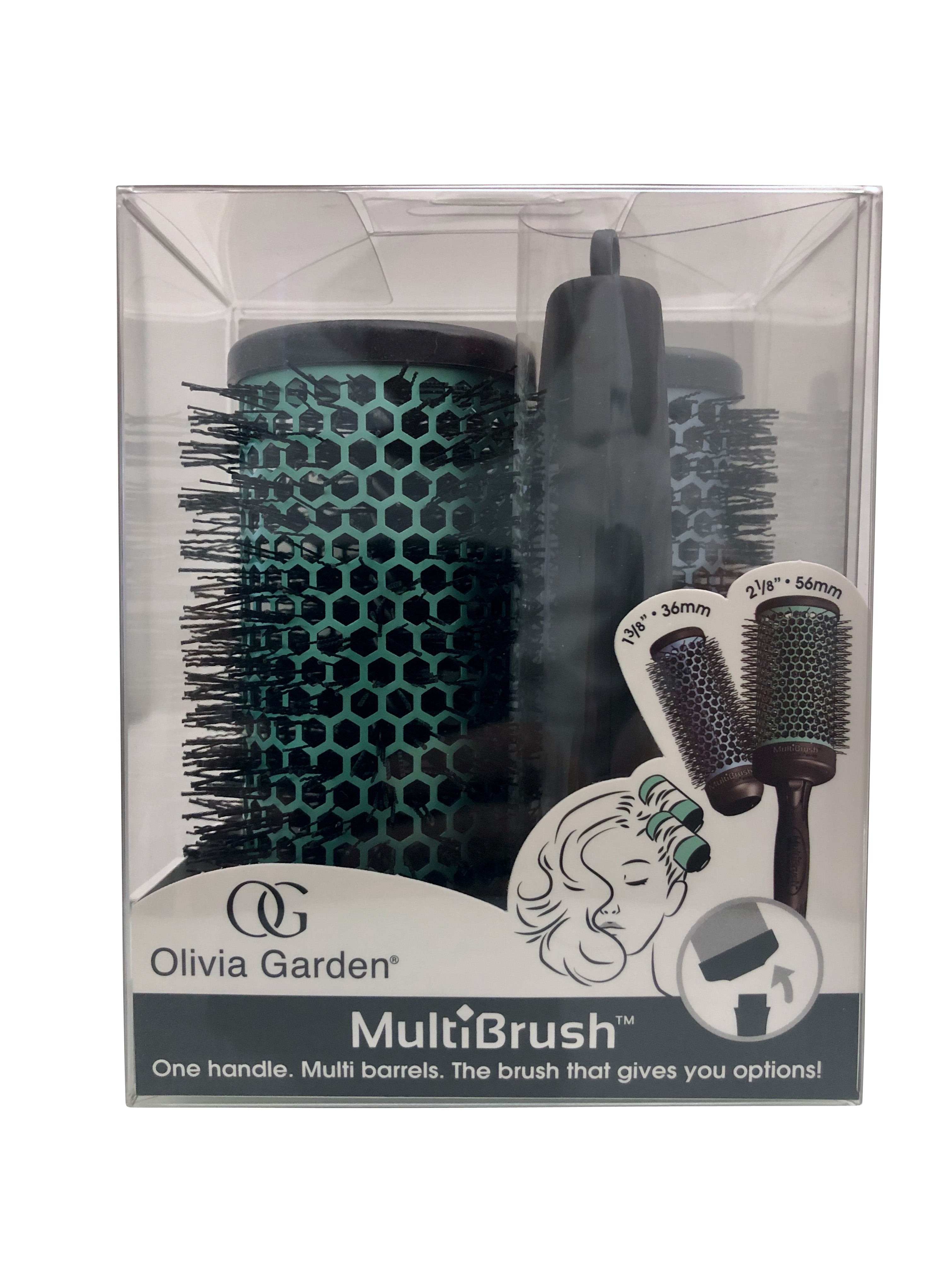 Olivia Garden Multibrush Detachable Styling Brush Kit 3 Pc Kit 1 3/8" & 2 1/8"