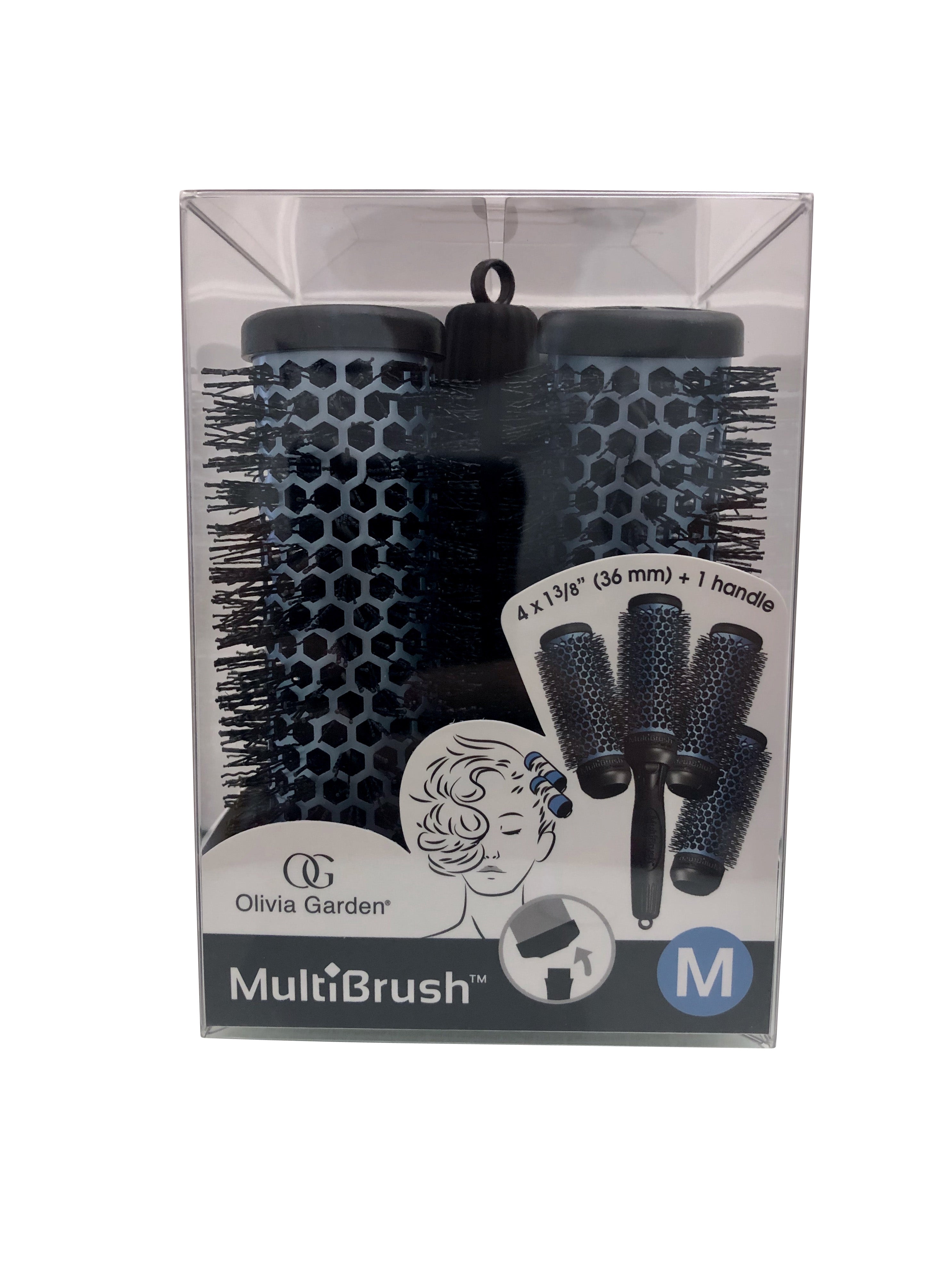 Olivia Garden Multibrush Detachable Thermal Styling Brush Kit 4 x 1 3/8" (36 mm)