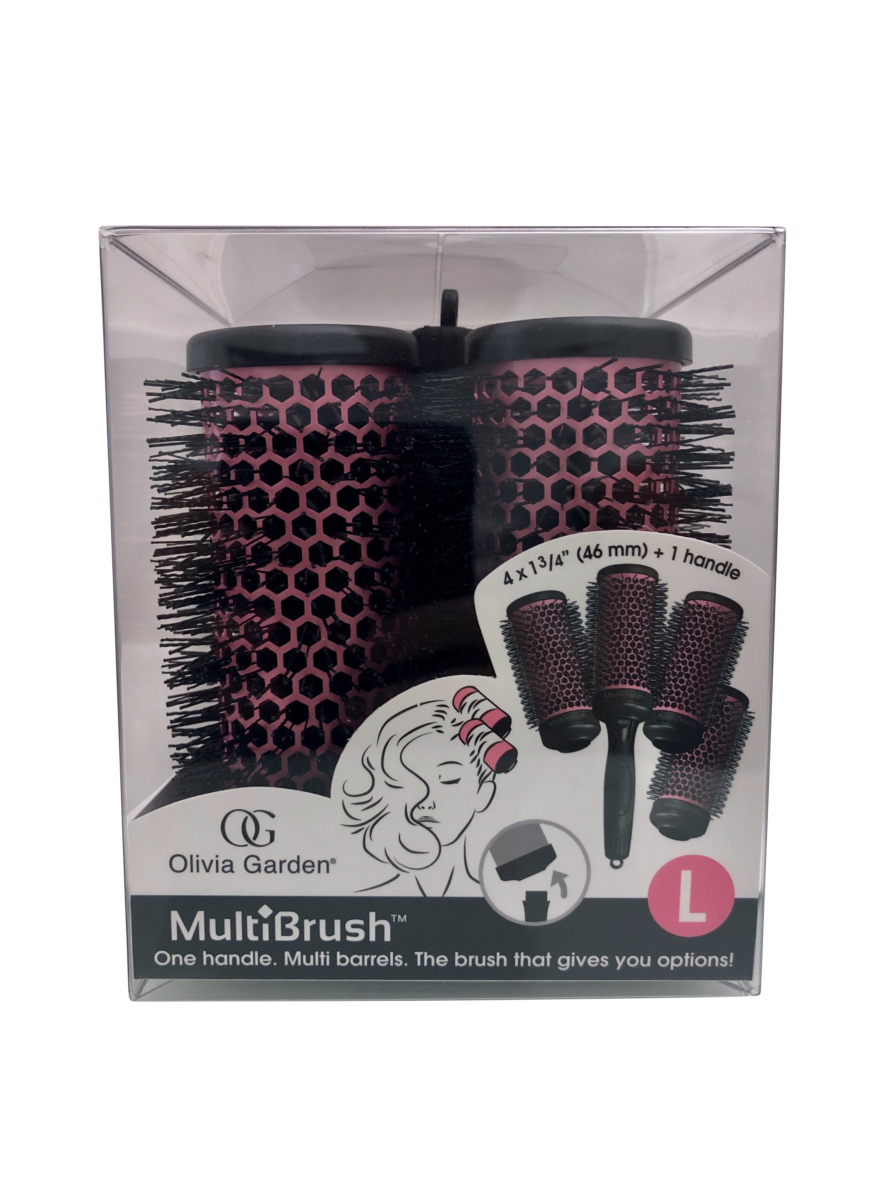 Olivia Garden Multibrush Detachable Thermal Styling Brush Kit 4 x 1 3/4" (46 mm)