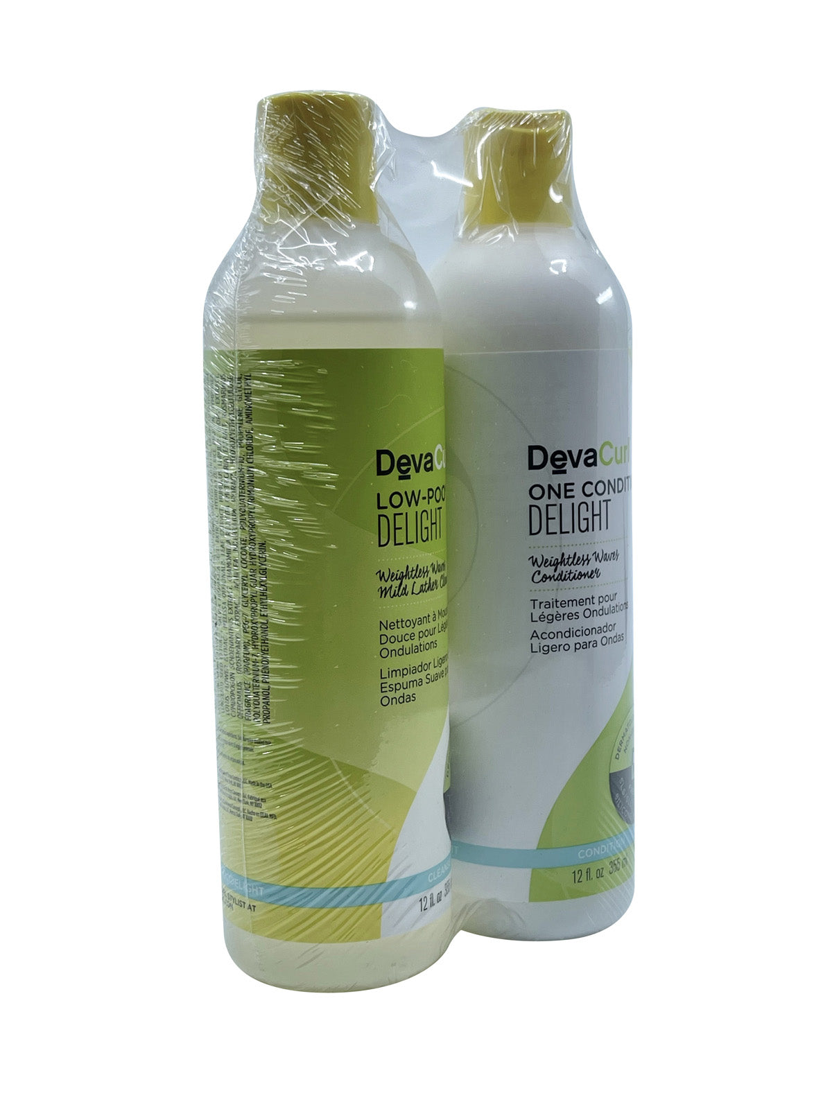 DevaCurl Low Poo Delight Cleanser & One Conditioner Delight Set 12 OZ Each