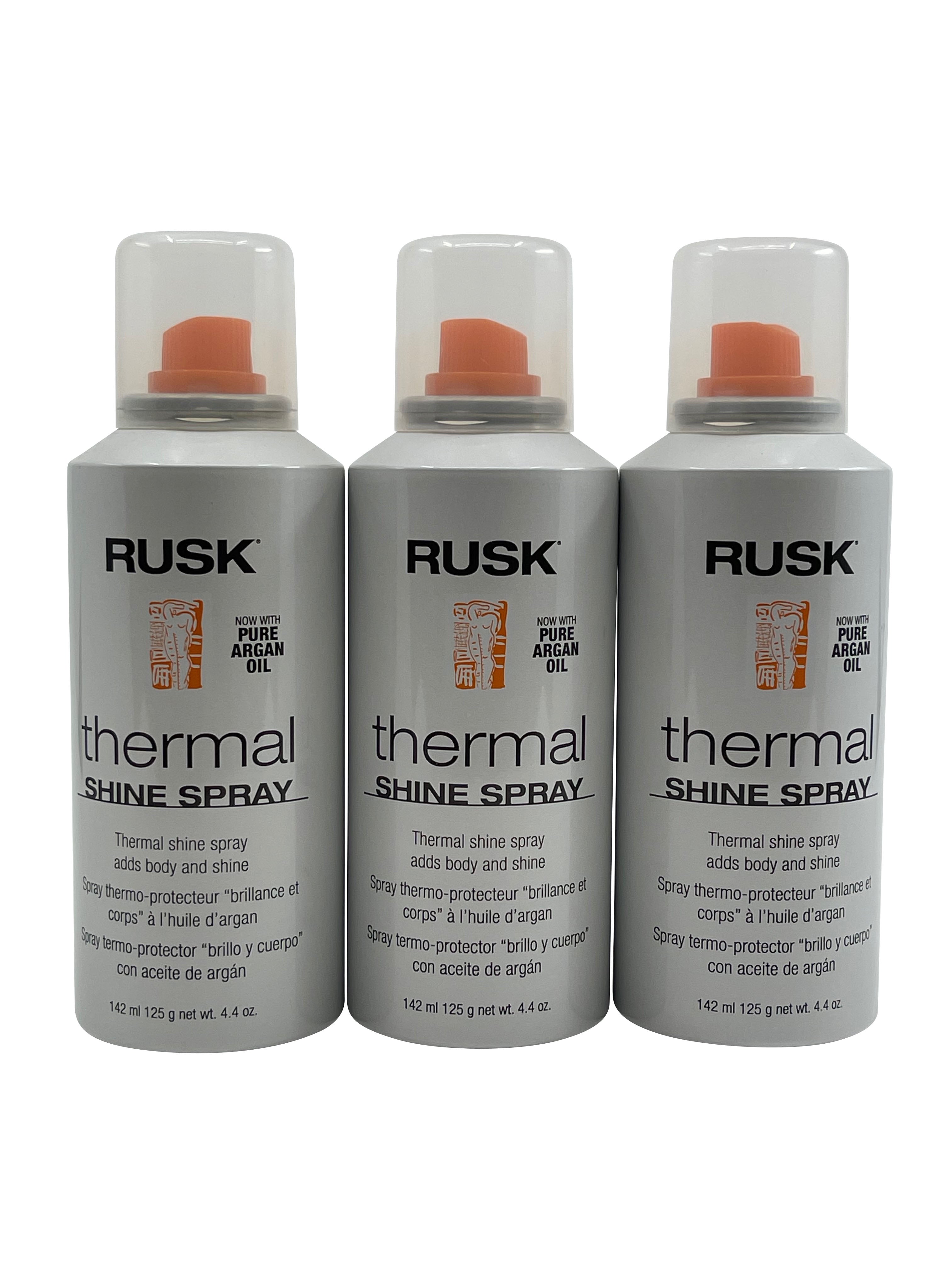 Rusk Thermal Shine Spray Argan Oil Body & Shine 4.4 OZ(Pack of 3)