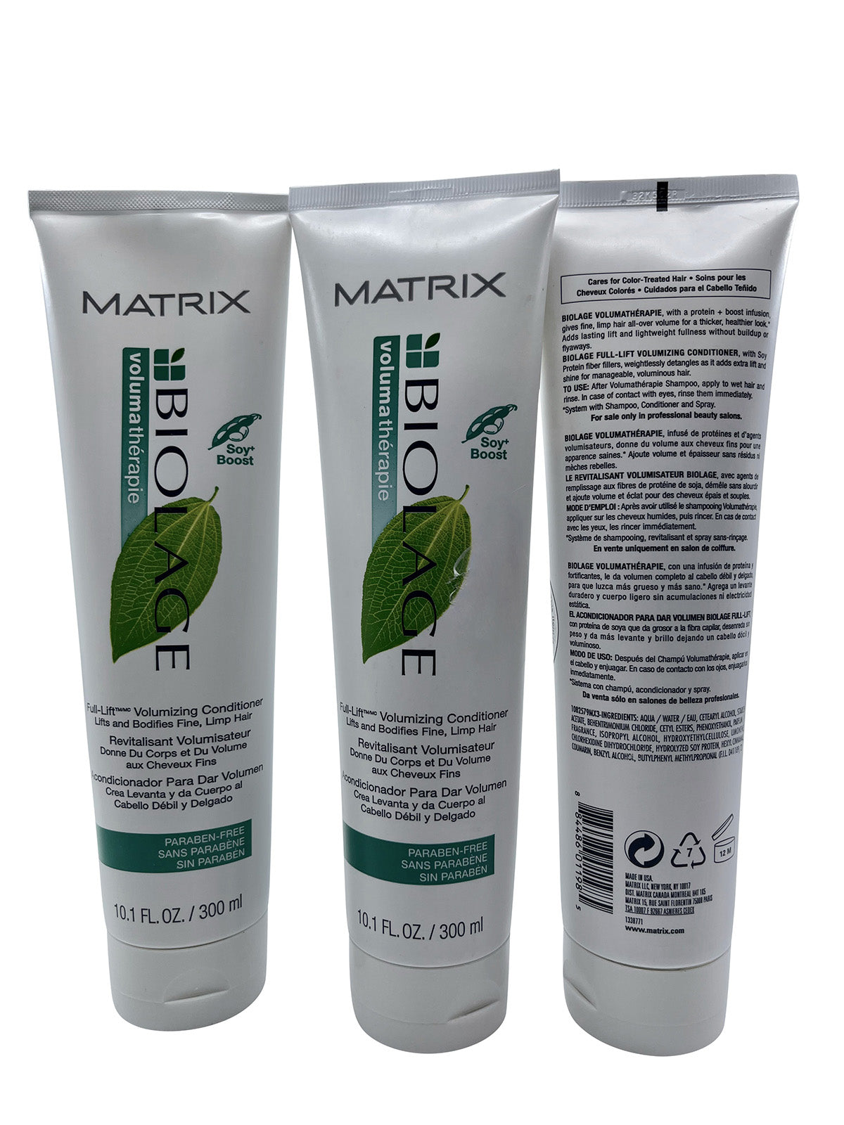 Matrix Biolage Full Lift Volumizing Conditioner Fine Limp Hair 10.1 OZ Set of 3