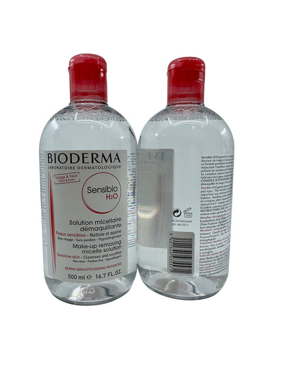 Bioderma Sensibio H2O Micellar Makeup Remover Sensitive Skin 16.7 OZ Set of 2