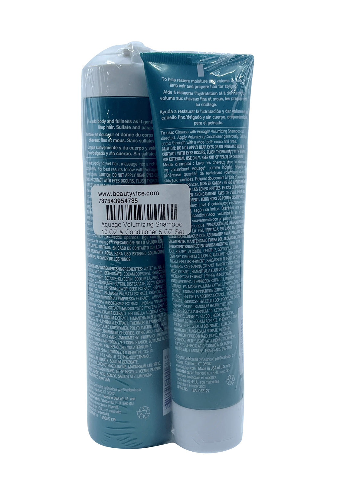 Aquage Volumizing Shampoo 10 OZ & Conditioner 5 OZ Set