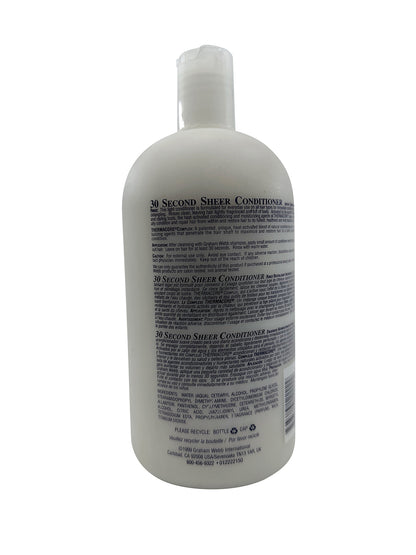 Graham Webb 30 Sec. Sheer Conditioner Instant Conditioning Rinse 33.8 OZ