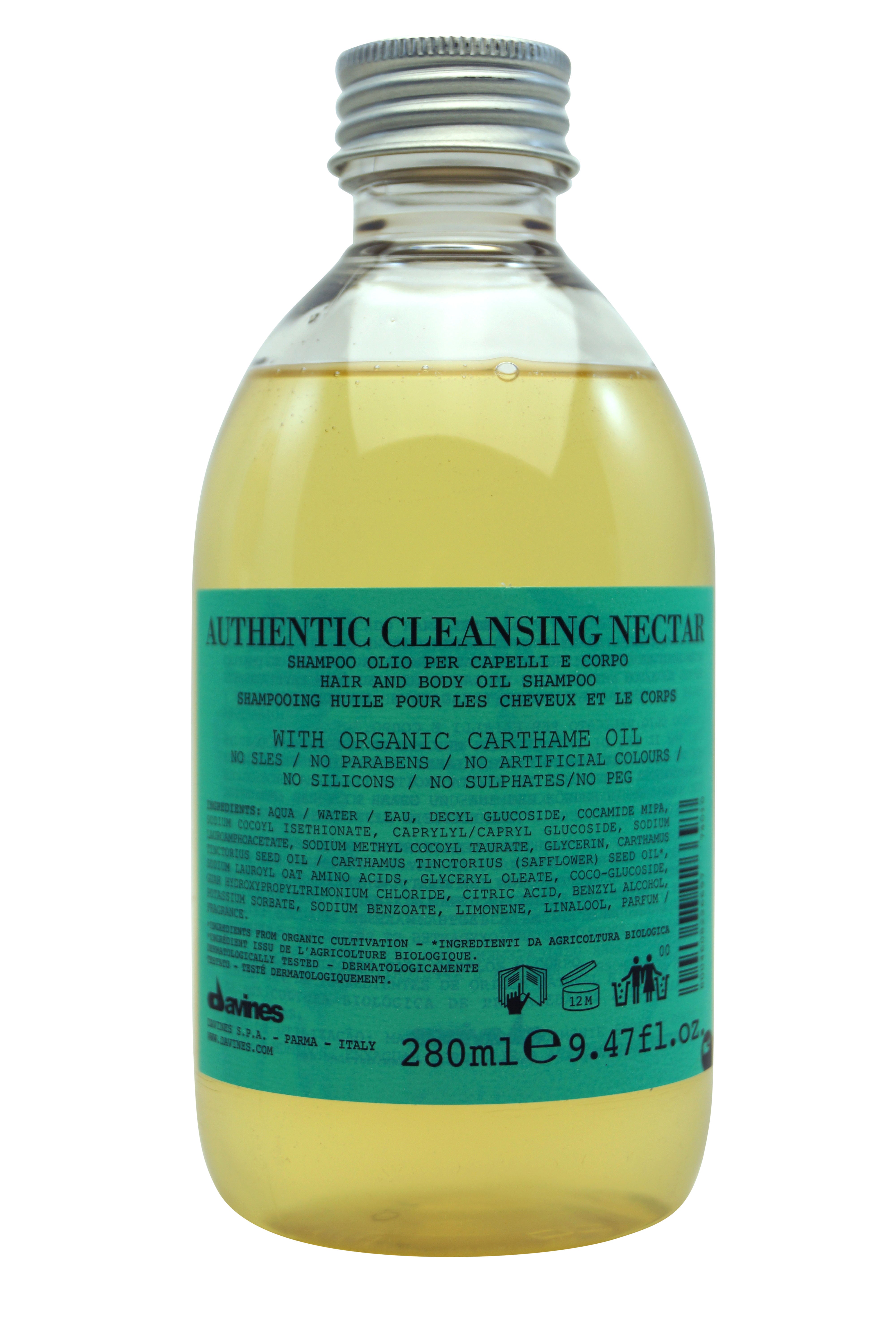 Davines Authentic Cleansing Nectar Hair and Body Oil Shampoo 9.47 oz