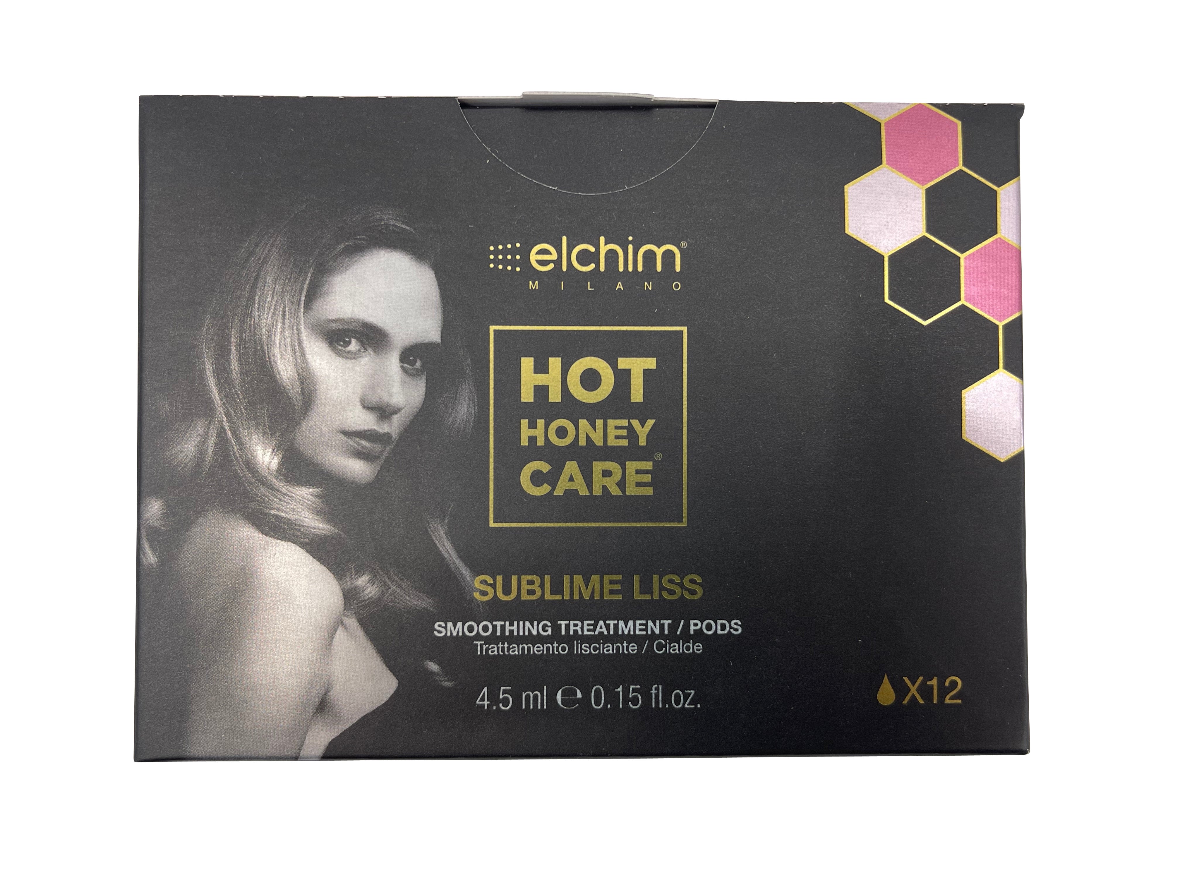 Elchim Milano Hot Honey Care Sublime Liss Smoothing Treatment Pods 0.15 OZ x 12