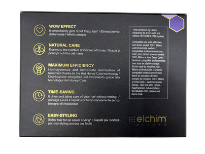 Elchim Milano Hot Honey Sublime Glossy Anti Frizz Treatment Pods 0.15 OZ x 12