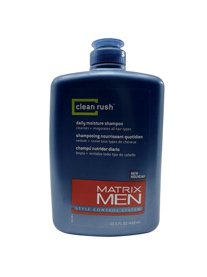 Matrix Men Clean Rush Daily Moisture Shampoo All Hair Types 13.5 OZ