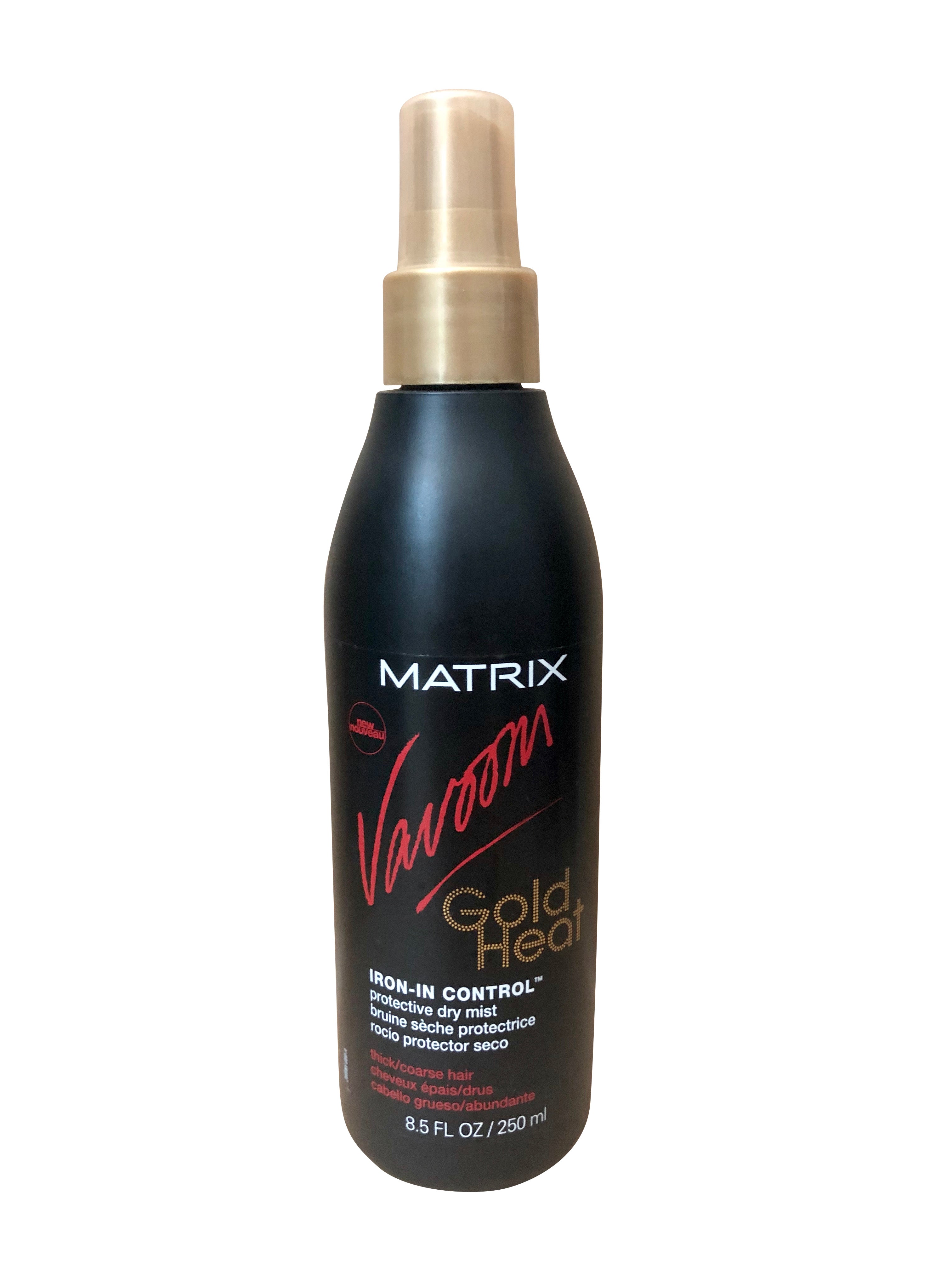 Matrix Vavoom Golden Heat Iron in Control Protective Dry Mist Thick & Coarse Hair 8.5 OZ