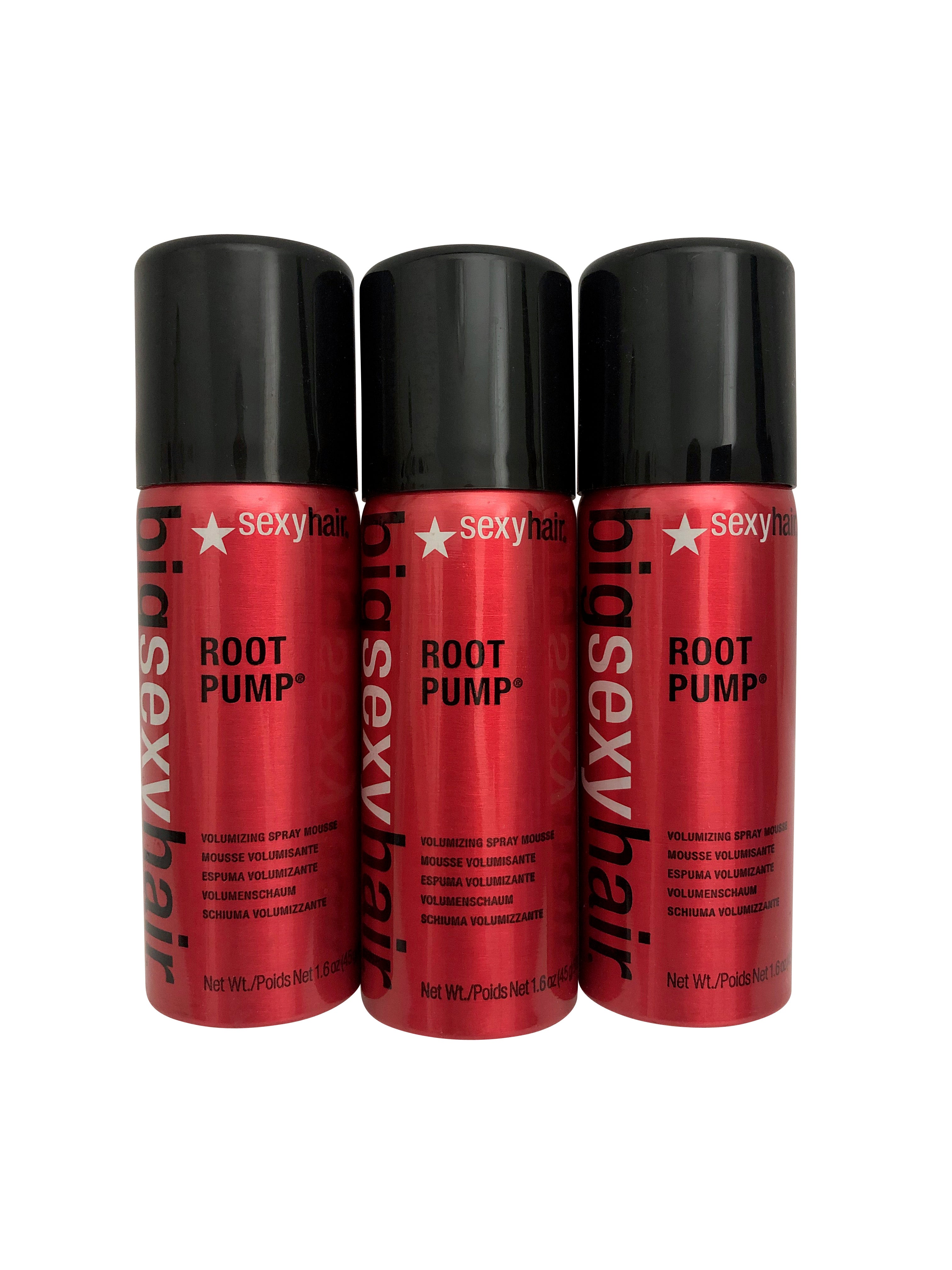 Big Sexy Hair Root Pump Volumizing Spray Mousse Trio 1.6 OZ Each