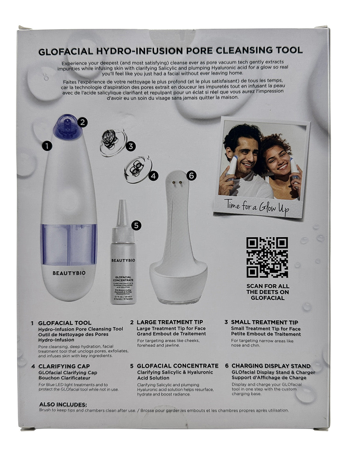 GLOfacial Hydro-Infusion Pore outlets Cleansing + Blue LED Clarifying Tool