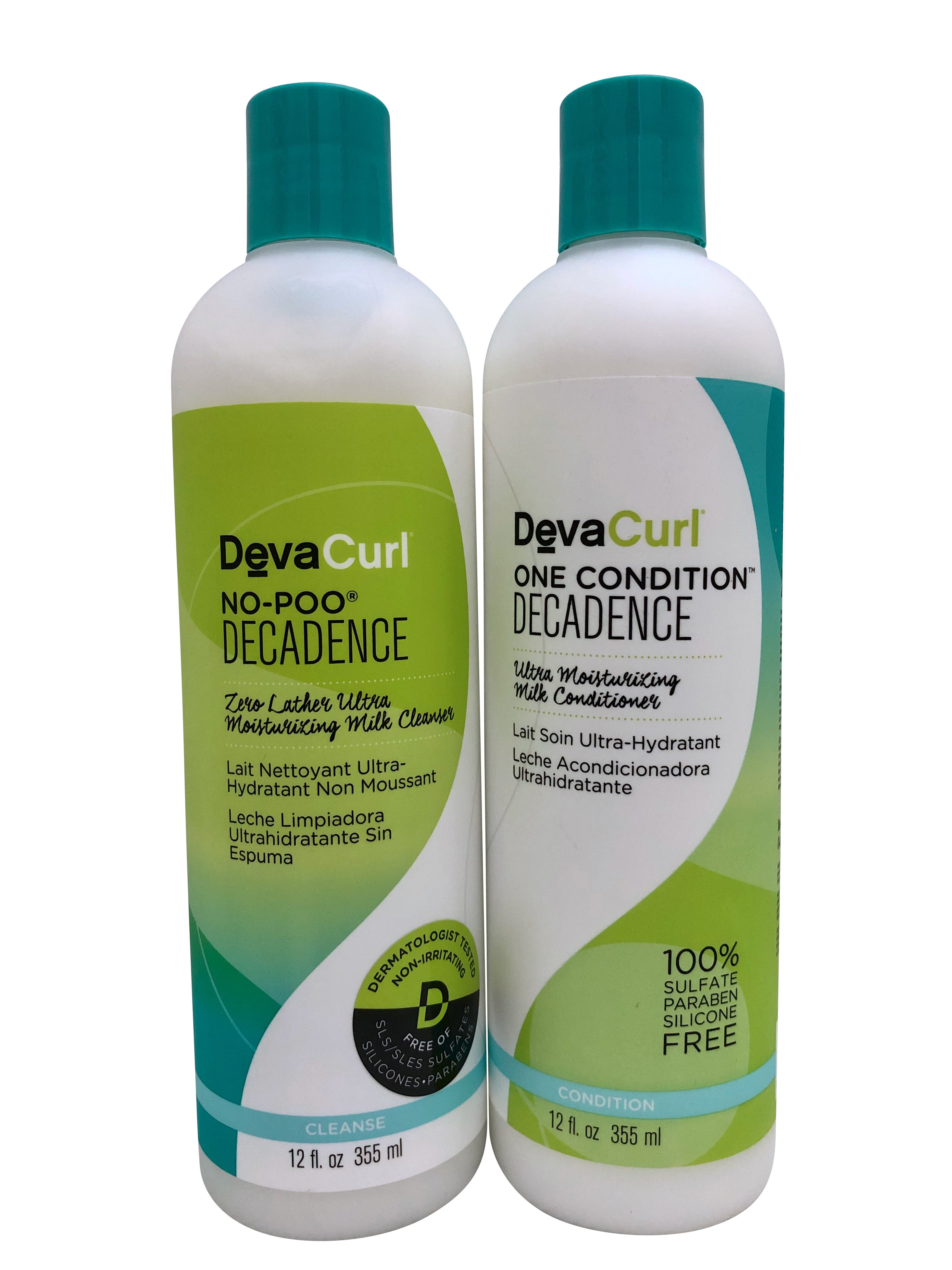 DevaCurl No Poo Decadence Cleanser & One Conditioner Decadence Set 12 OZ Each