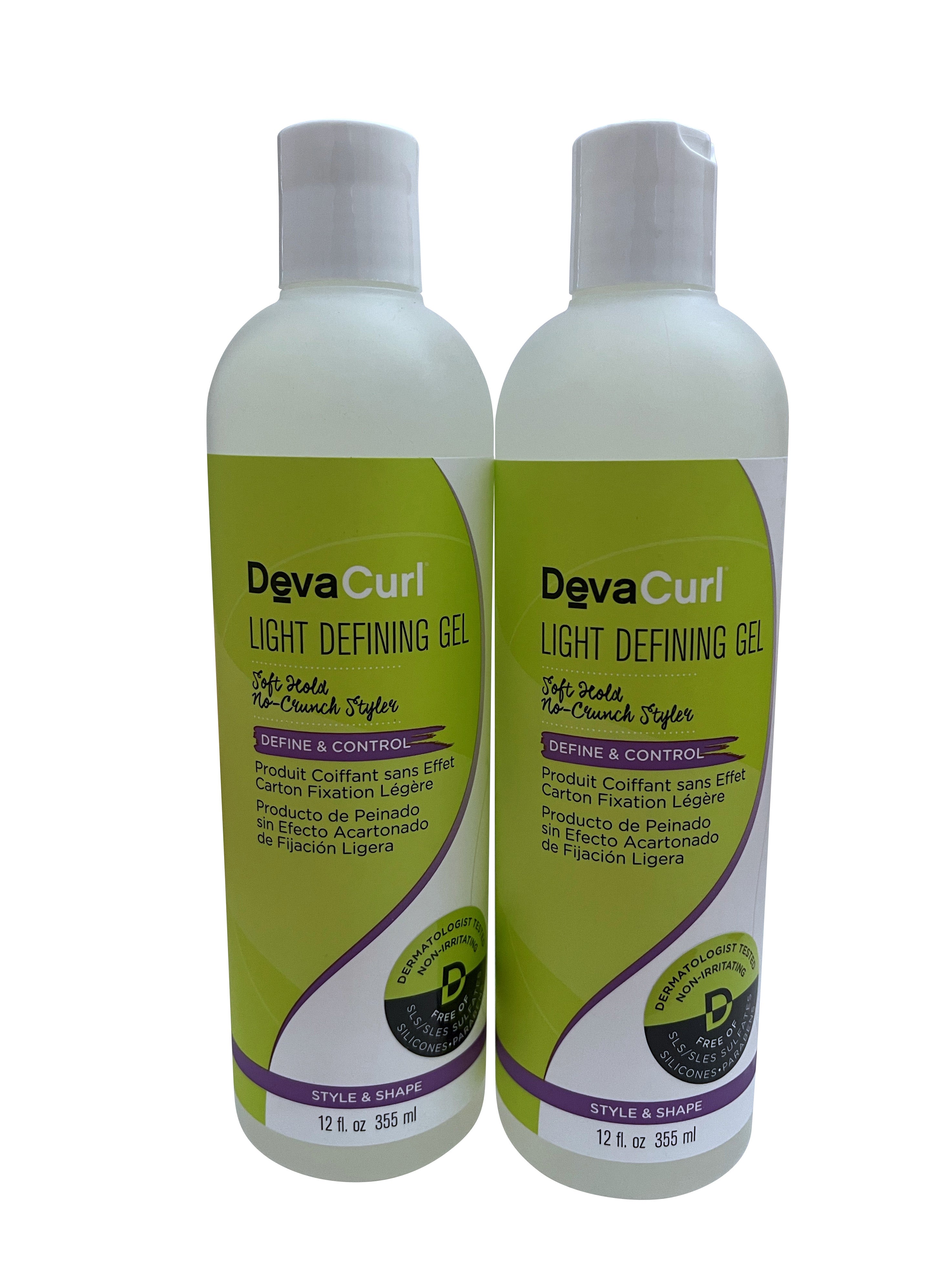 DevaCurl Light Defining Gel Soft Hold 12 OZ Set of 2