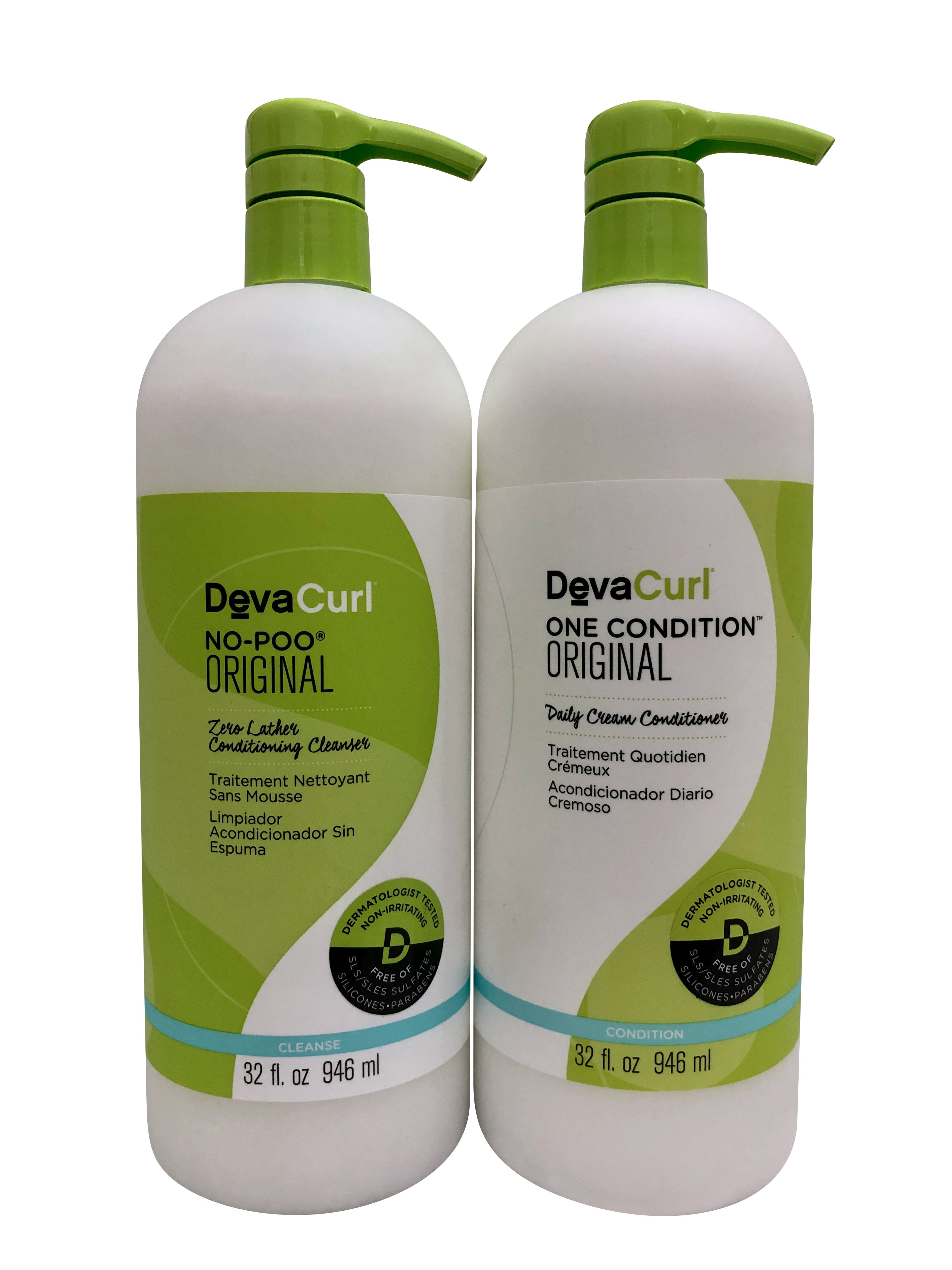 DevaCurl No Poo Original Cleanser & One Conditioner Original Set 32 OZ Each