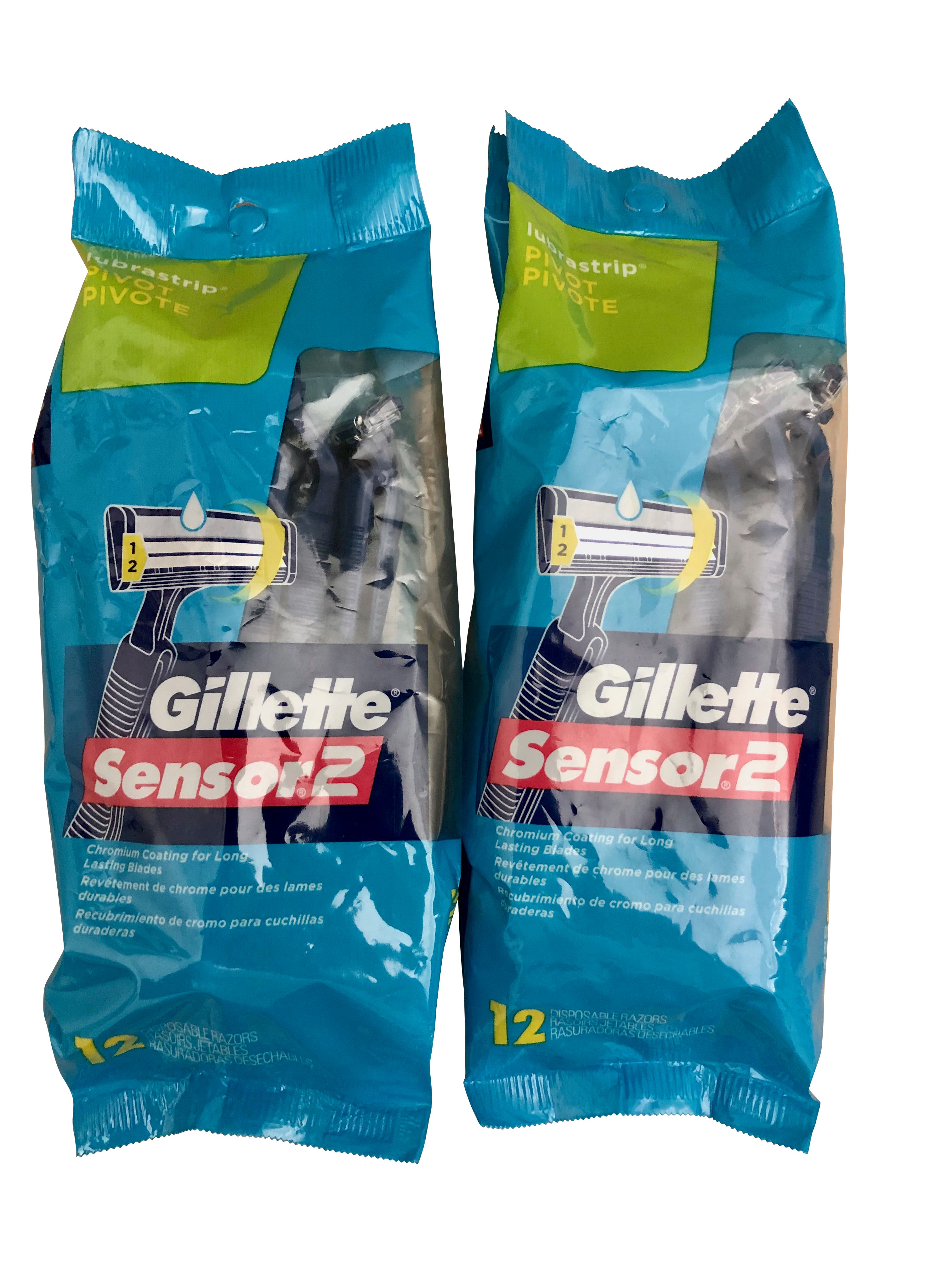 Gillette Sensor 2 Fixed Lubrastrip 12 Each (Pack of 2)
